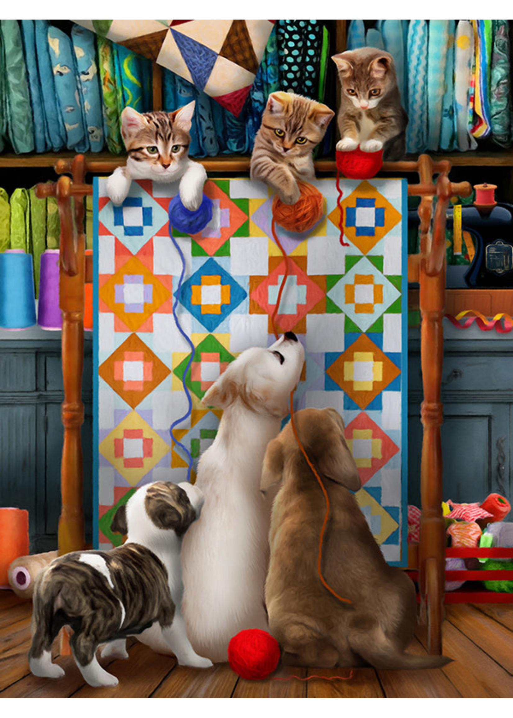 Sunsout Kitty High Jinx Puzzle 300 Large Pieces