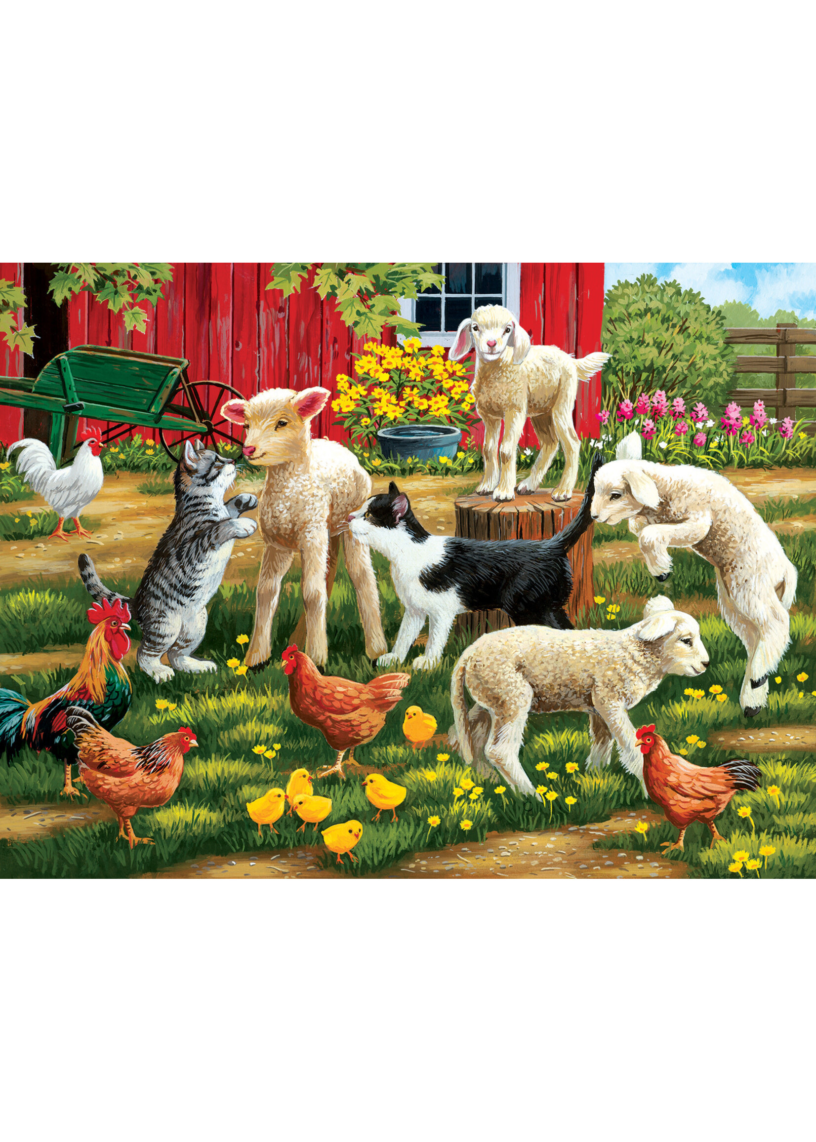 Sunsout Lambs on the Loose Puzzle 300 Large Pieces