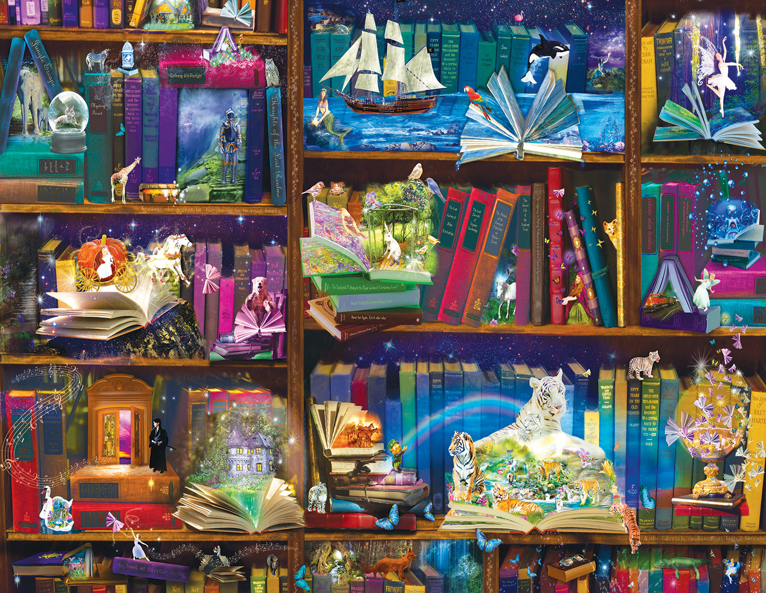 Sunsout Library Adventures in Reading Puzzle 1000+ Large Pieces Family Crests & Puzzled Etc