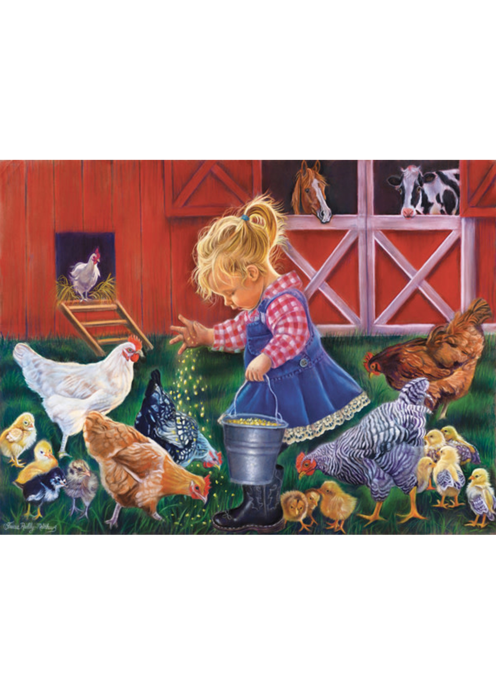 Sunsout Little Farm Girl 500pc
