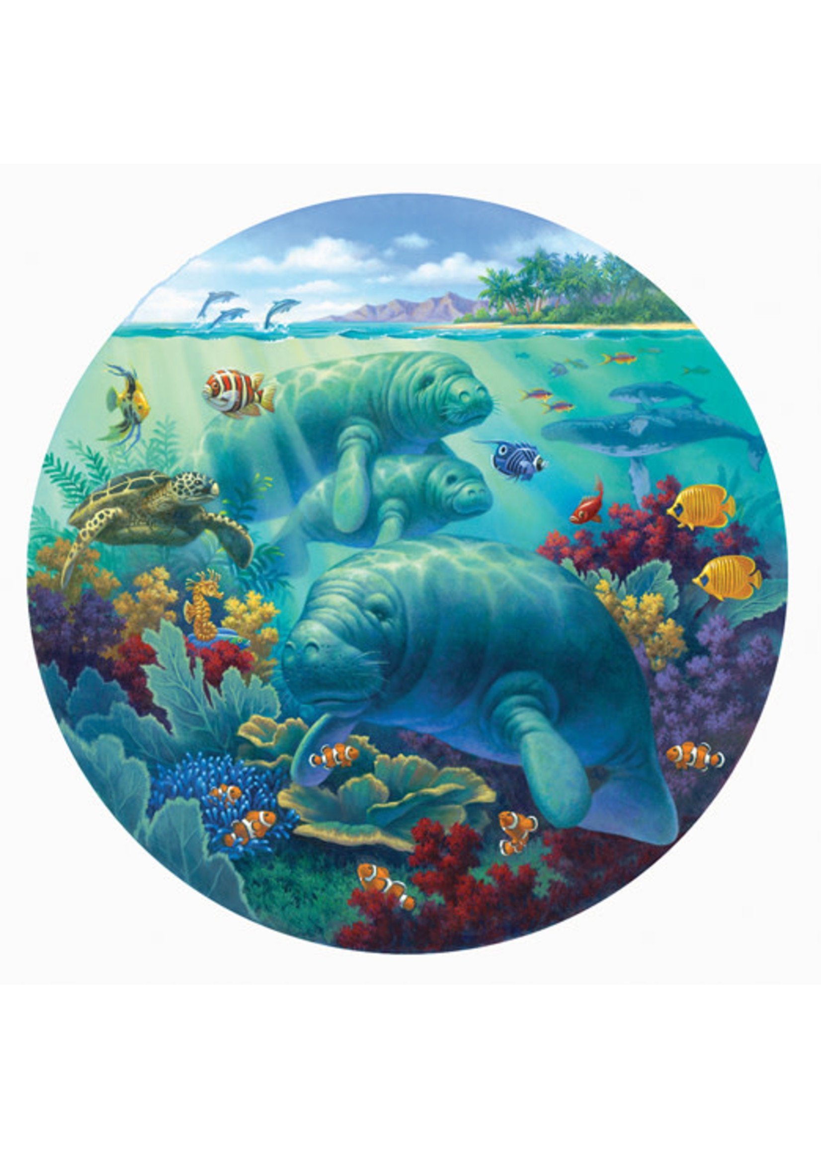 Sunsout Manatee Beach 500pc Round