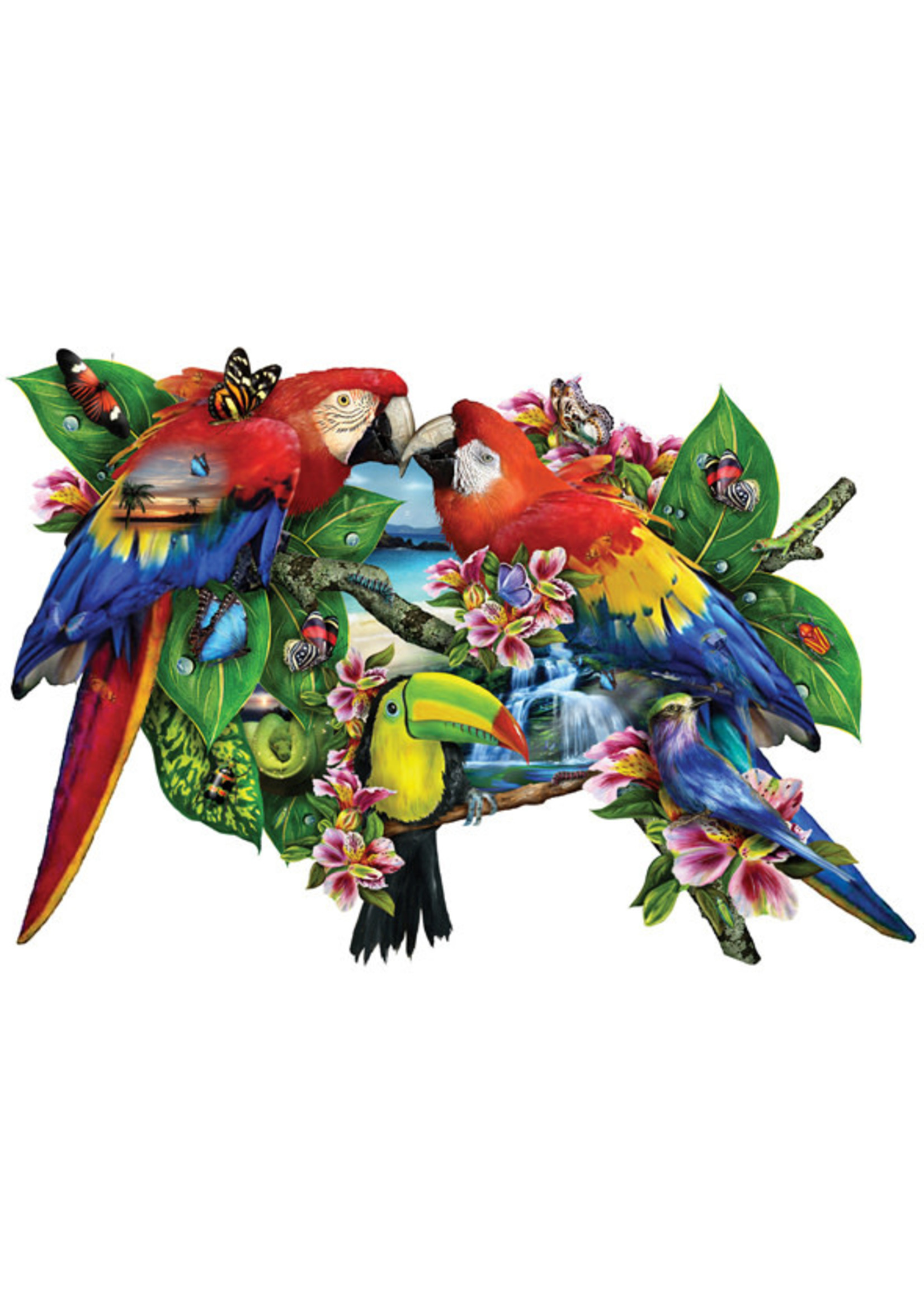 Sunsout Parrots in Paradise Special Shaped 1000pc