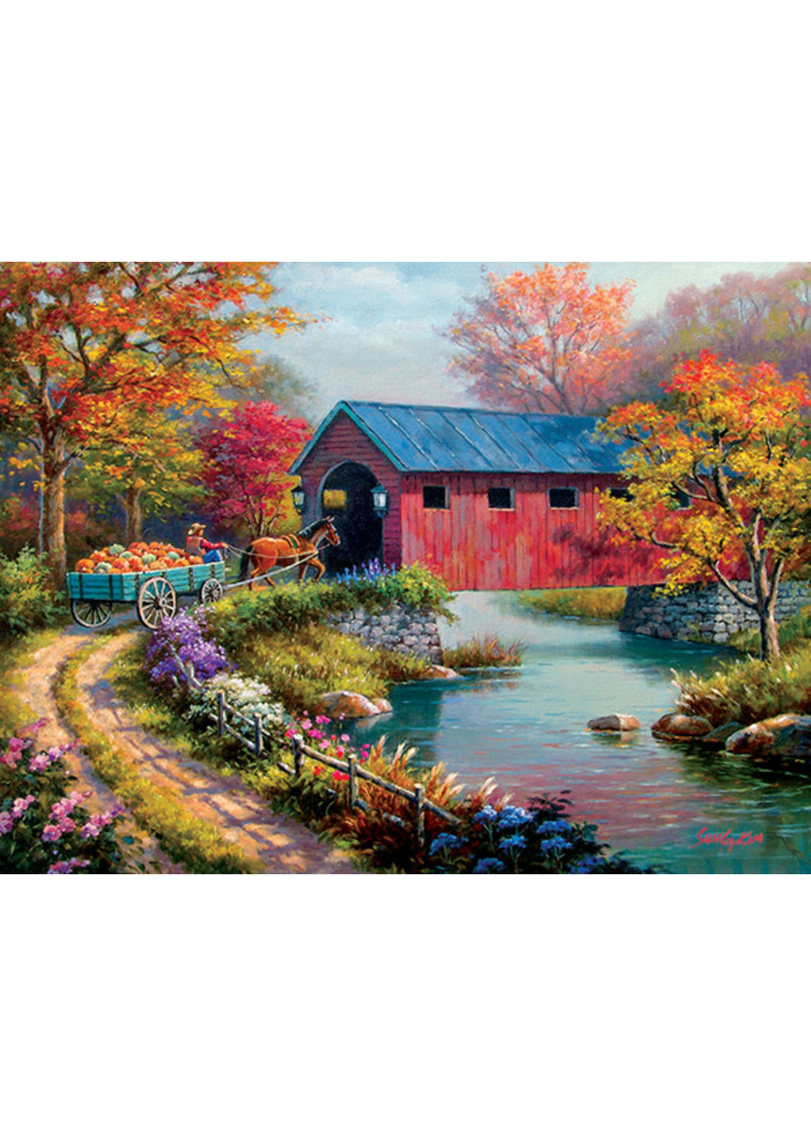 Sunsout Pumpkin Harvest Puzzle 300 Large Pieces