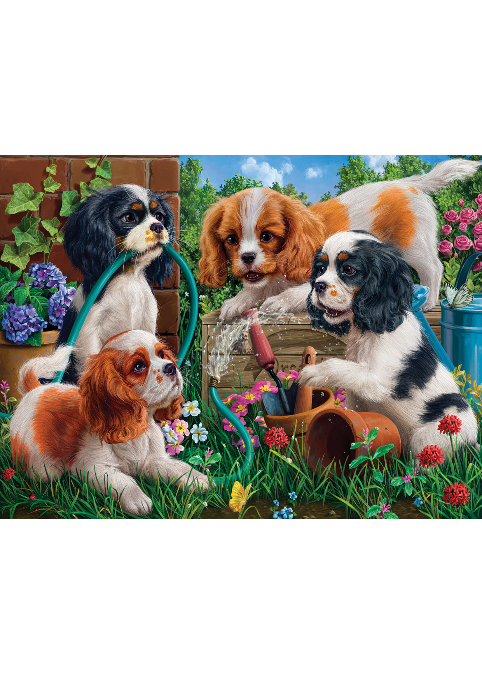 Sunsout Pups in the Garden Puzzle 1000 Pieces