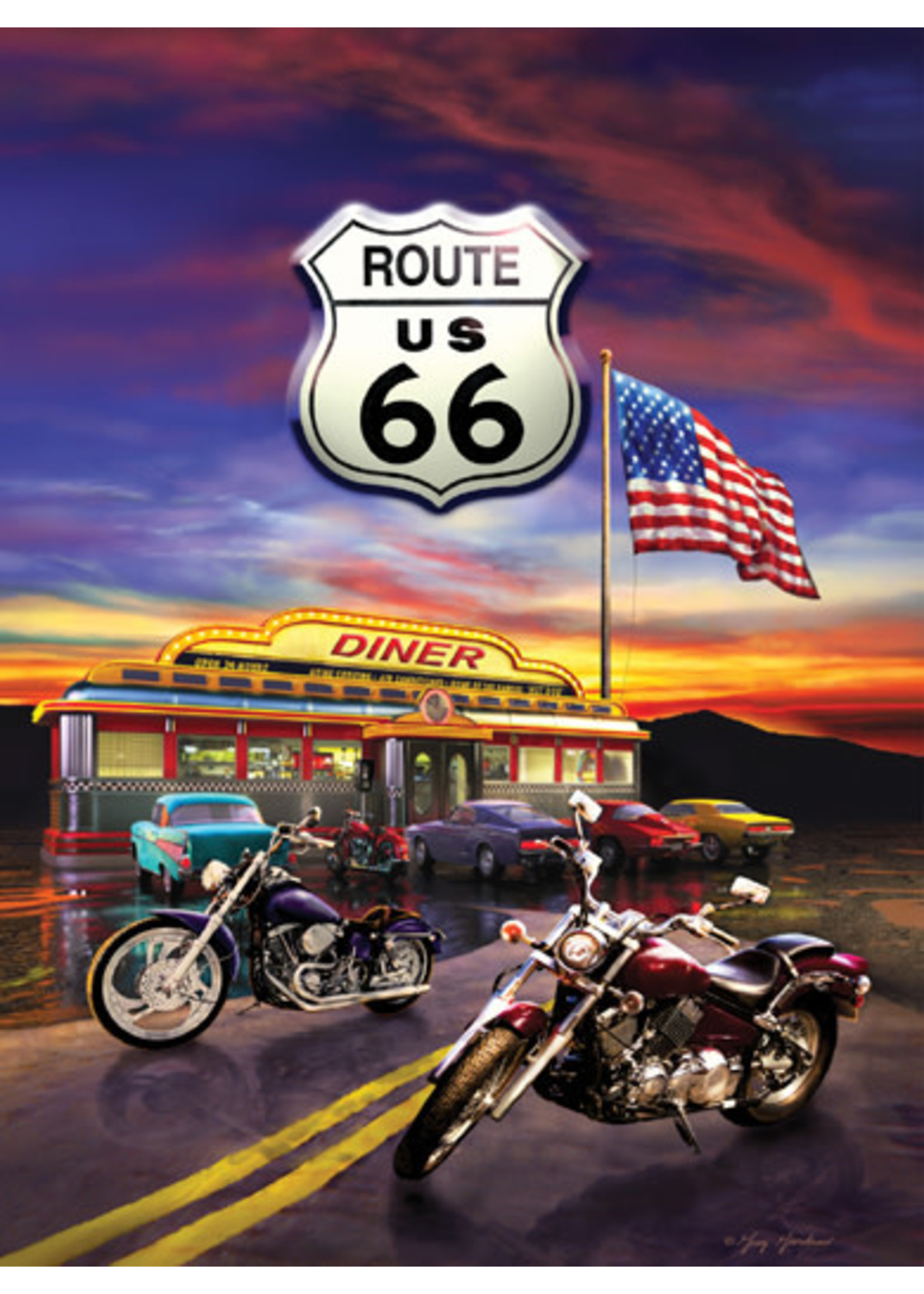 Sunsout Route 66 Diner  Puzzle 1000 Pieces