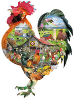 Sunsout Rule the Roost Special Shaped Puzzle 1000pc