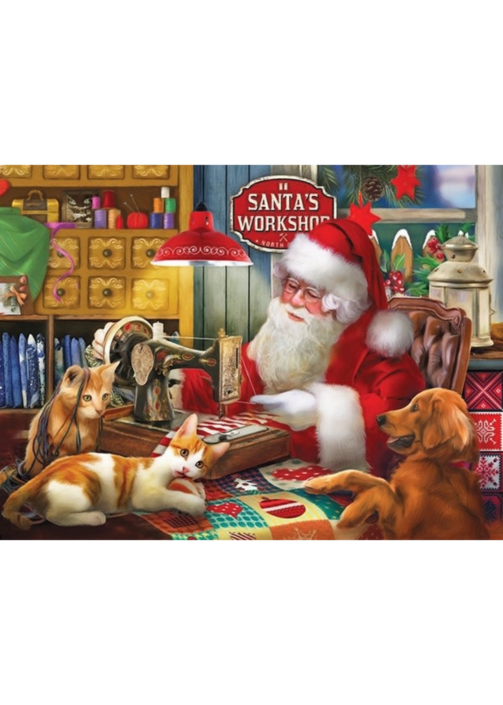 Sunsout Santa's Quilting Workshop 1000pc