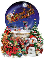 Sunsout Santa's Snowy Ride Special Shaped Puzzle 1000 Pieces