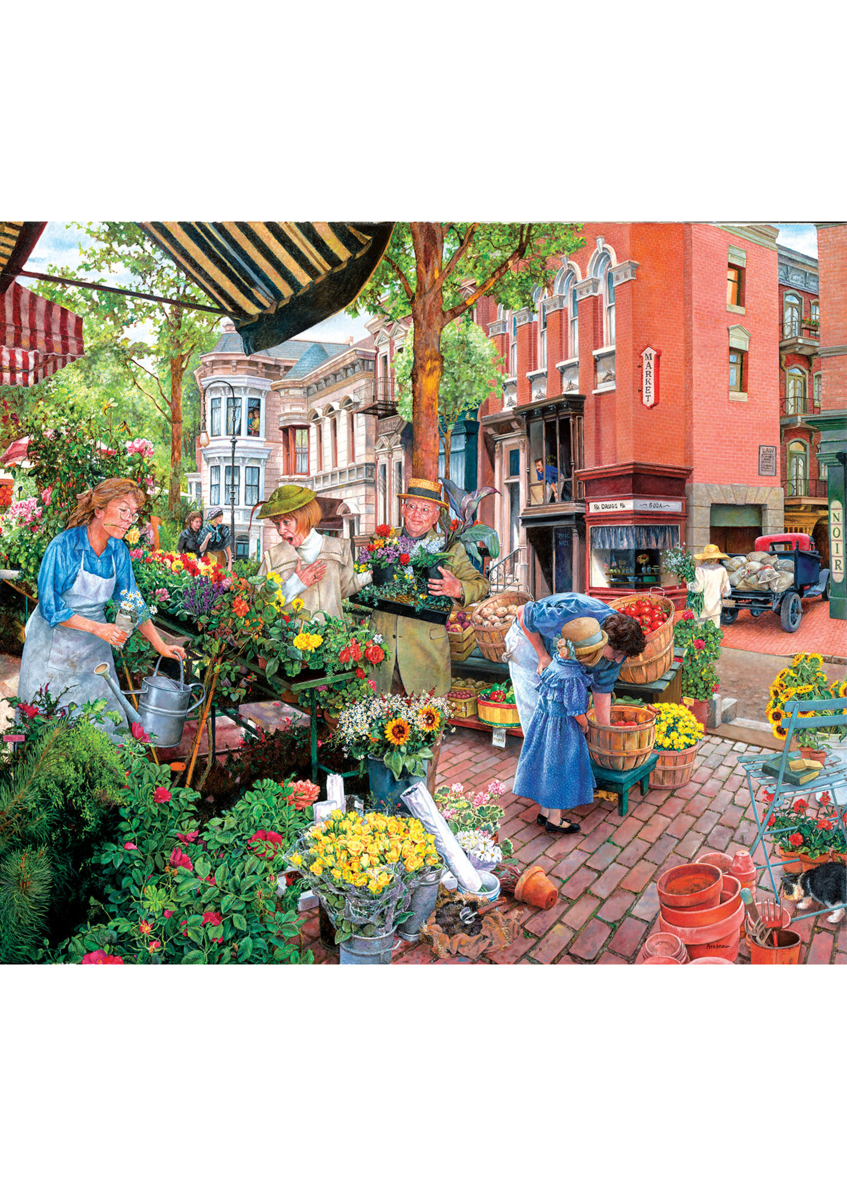 Sunsout Sidewalk Flower Sale 300 Puzzle 300 Large Pieces