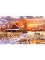 Sunsout Snow Barn Puzzle 550 Pieces