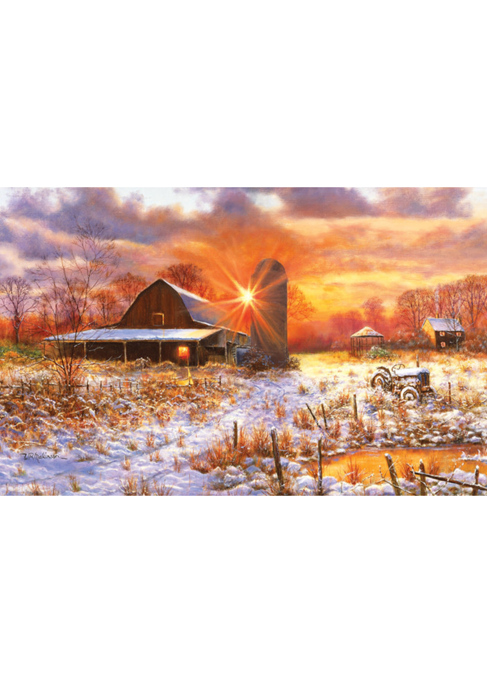 Sunsout Snow Barn Puzzle 550 Pieces