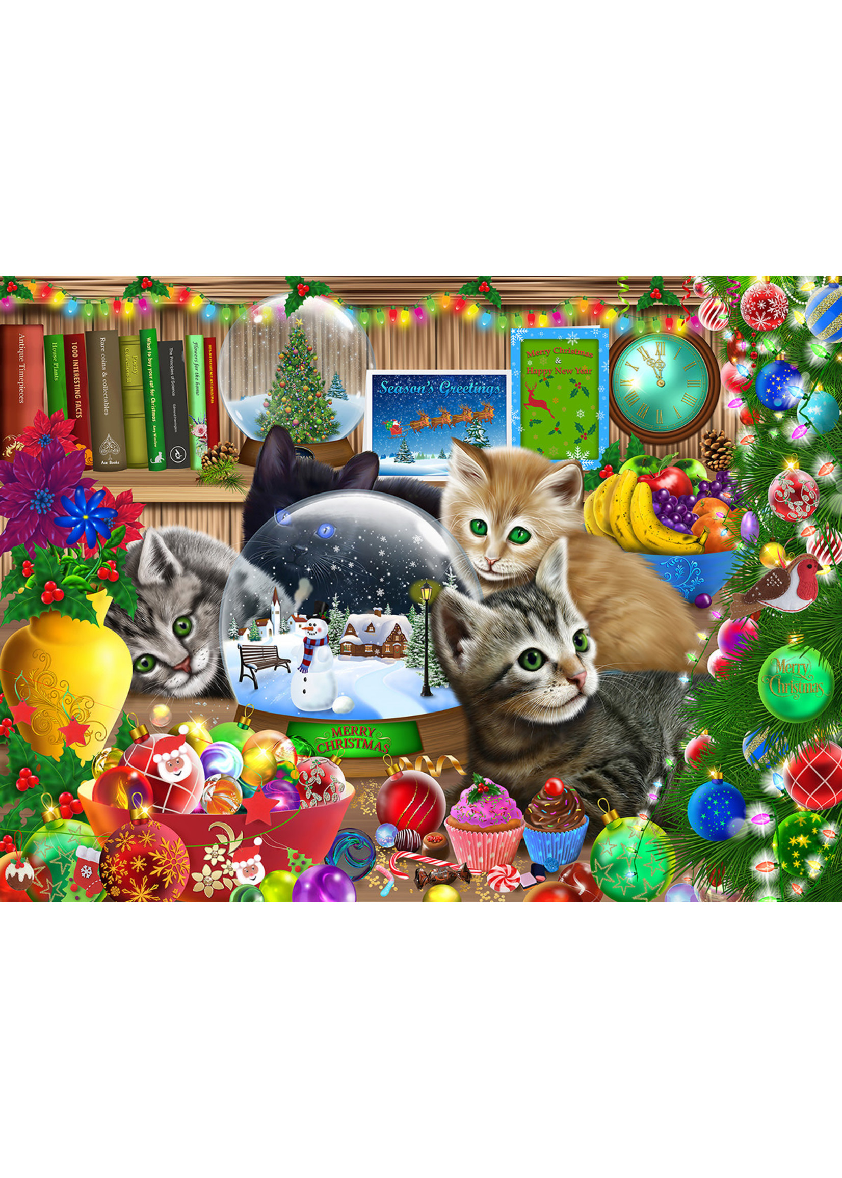 Sunsout Snow Globe Kitten Puzzle 1000 Pieces
