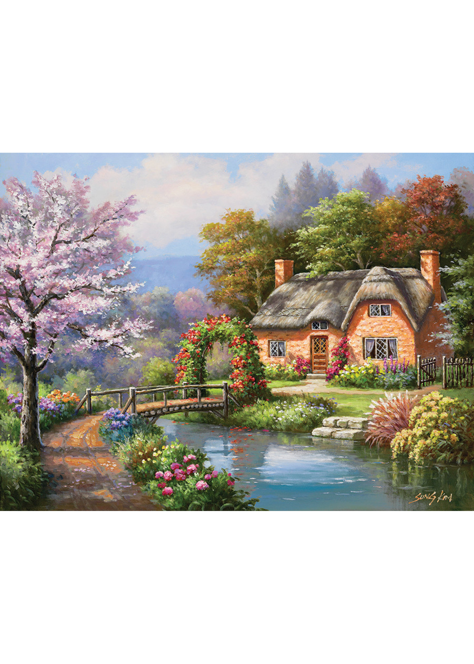 Sunsout Spring Creek Cottage Puzzle 500 Pieces