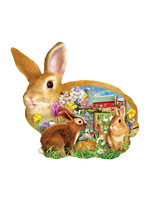 Sunsout Springtime Bunnies Special Shaped Puzzle 1000 Pieces