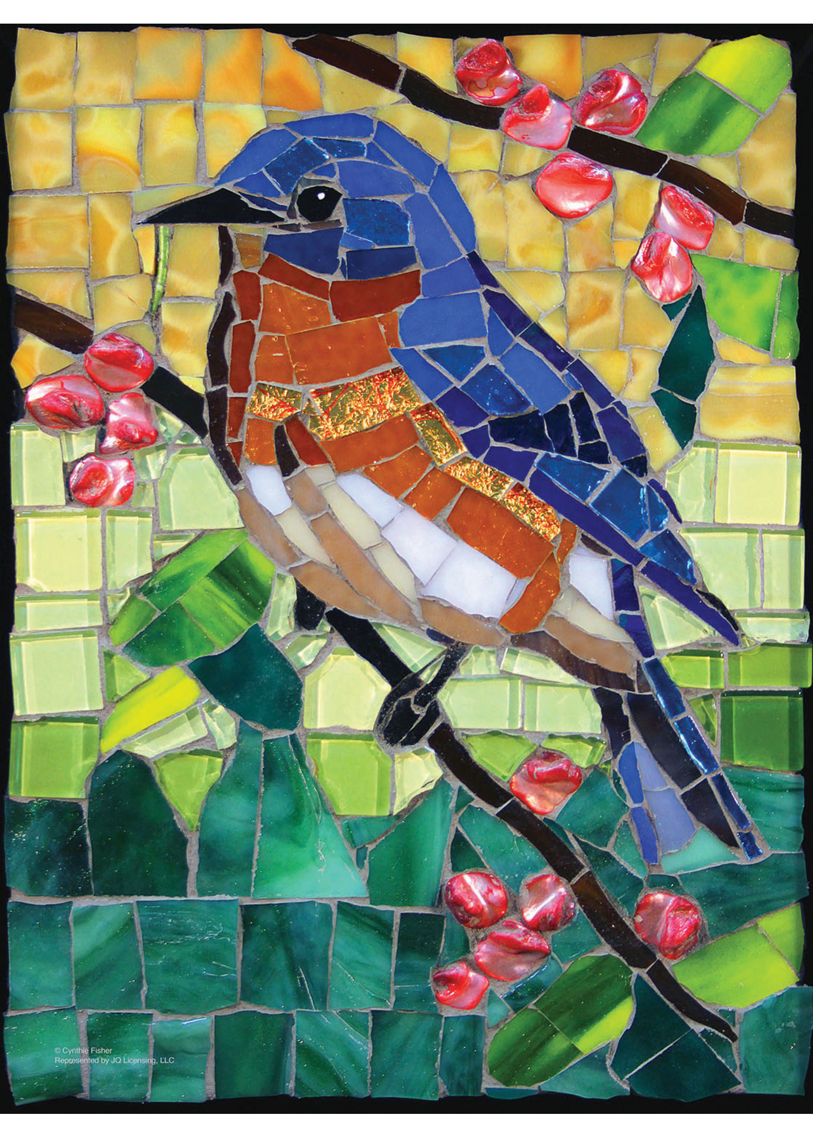 Sunsout Stained Glass Bluebird 1000pc