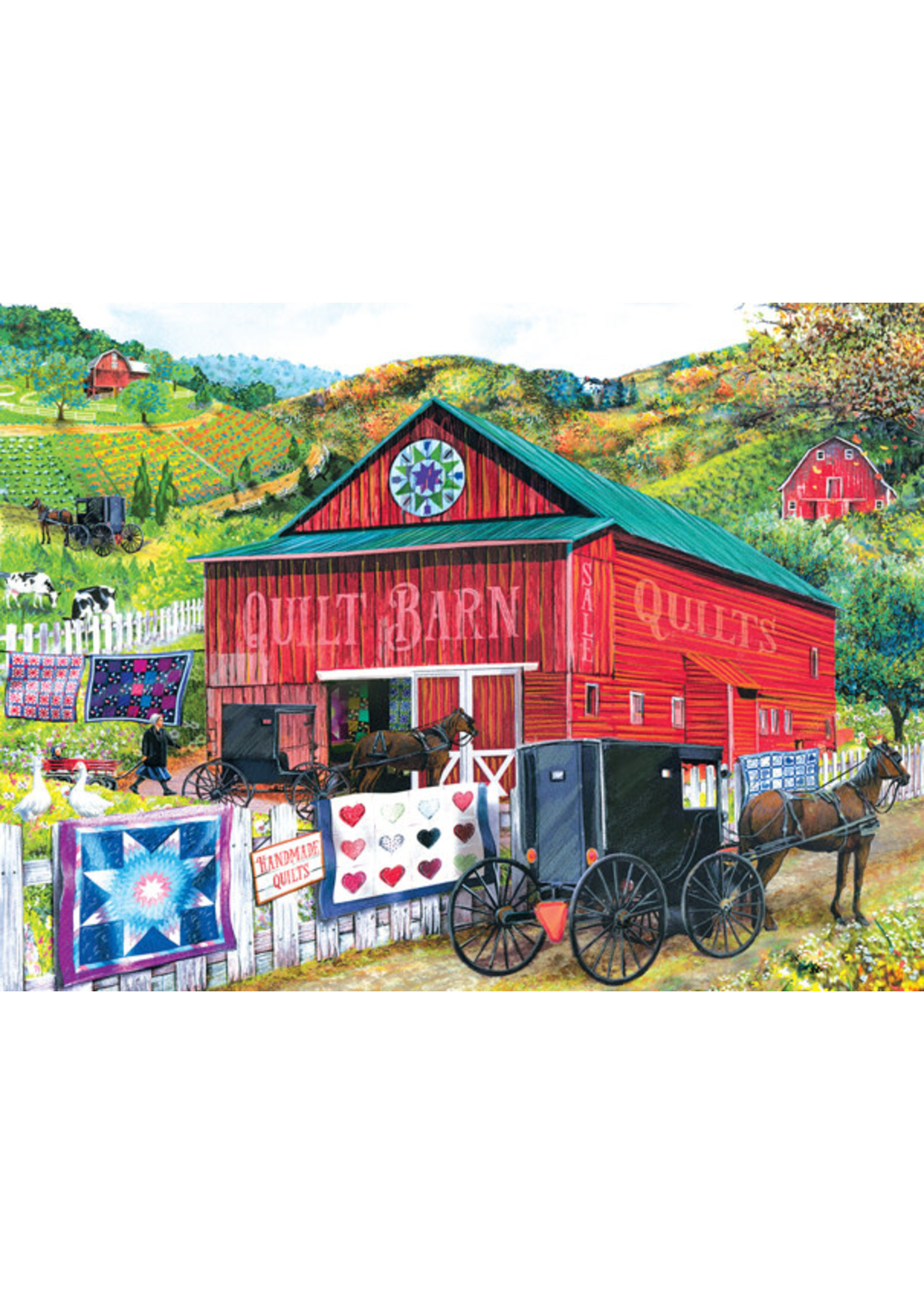 Sunsout Stopping at the Quilt Barn Puzzle 1000 Pieces