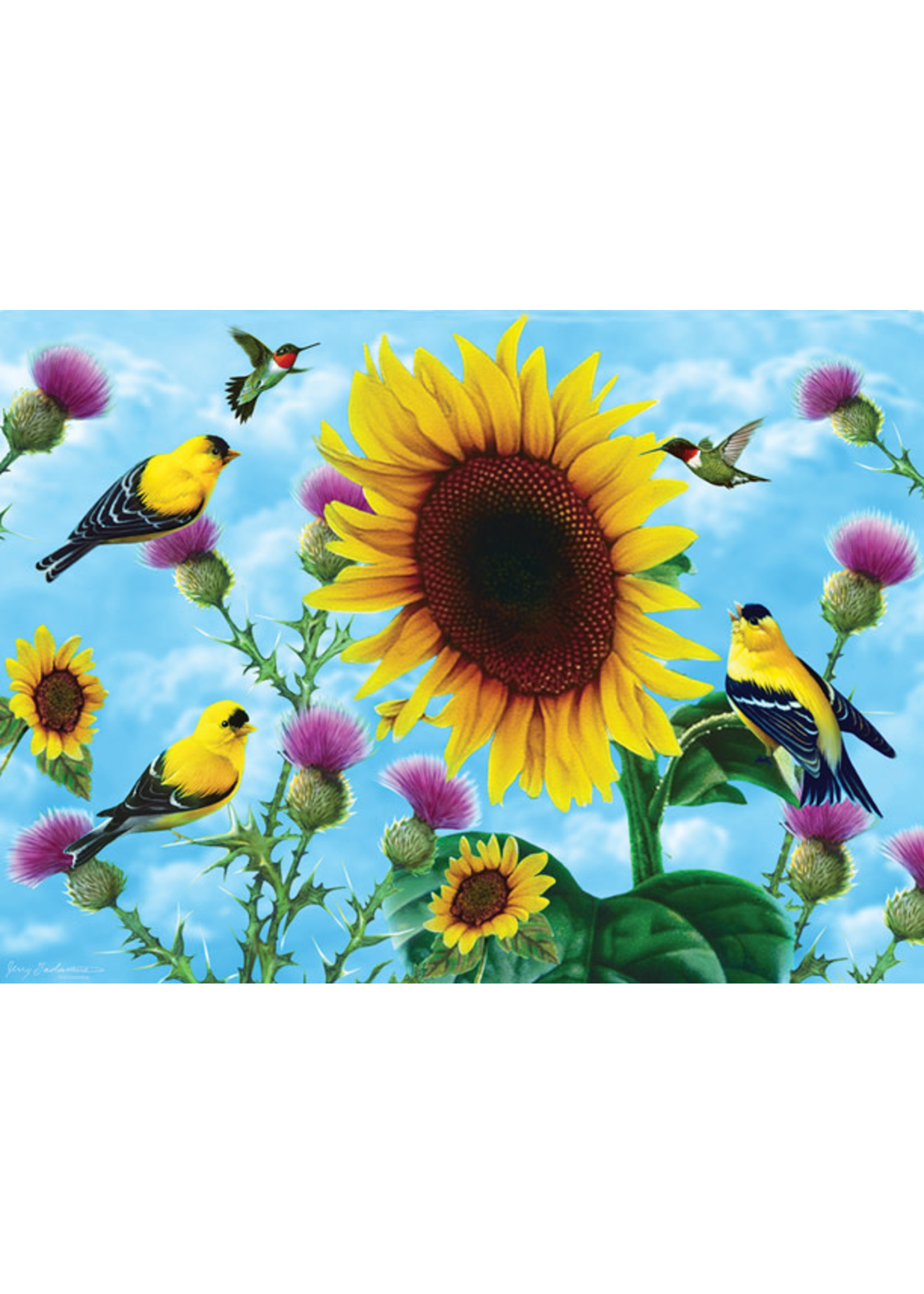 Sunsout Sunflowers and Songbirds Puzzle 500+ Large Pieces
