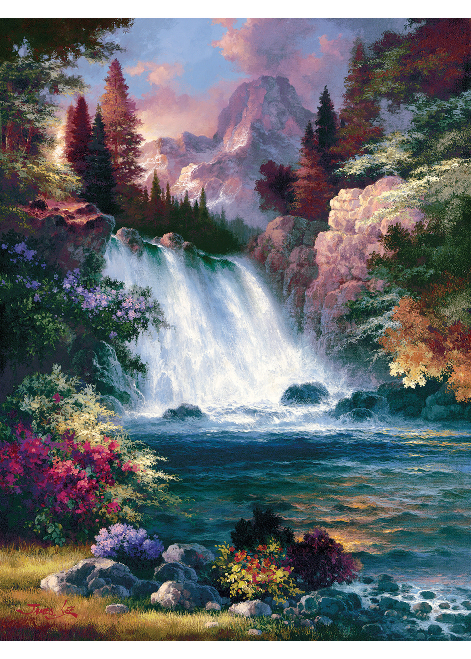 Sunsout Sunrise Falls Spring Puzzle 1000 Pieces