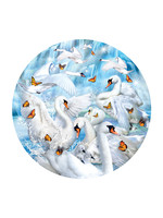 Sunsout Swan Waterfall 1000pc Round