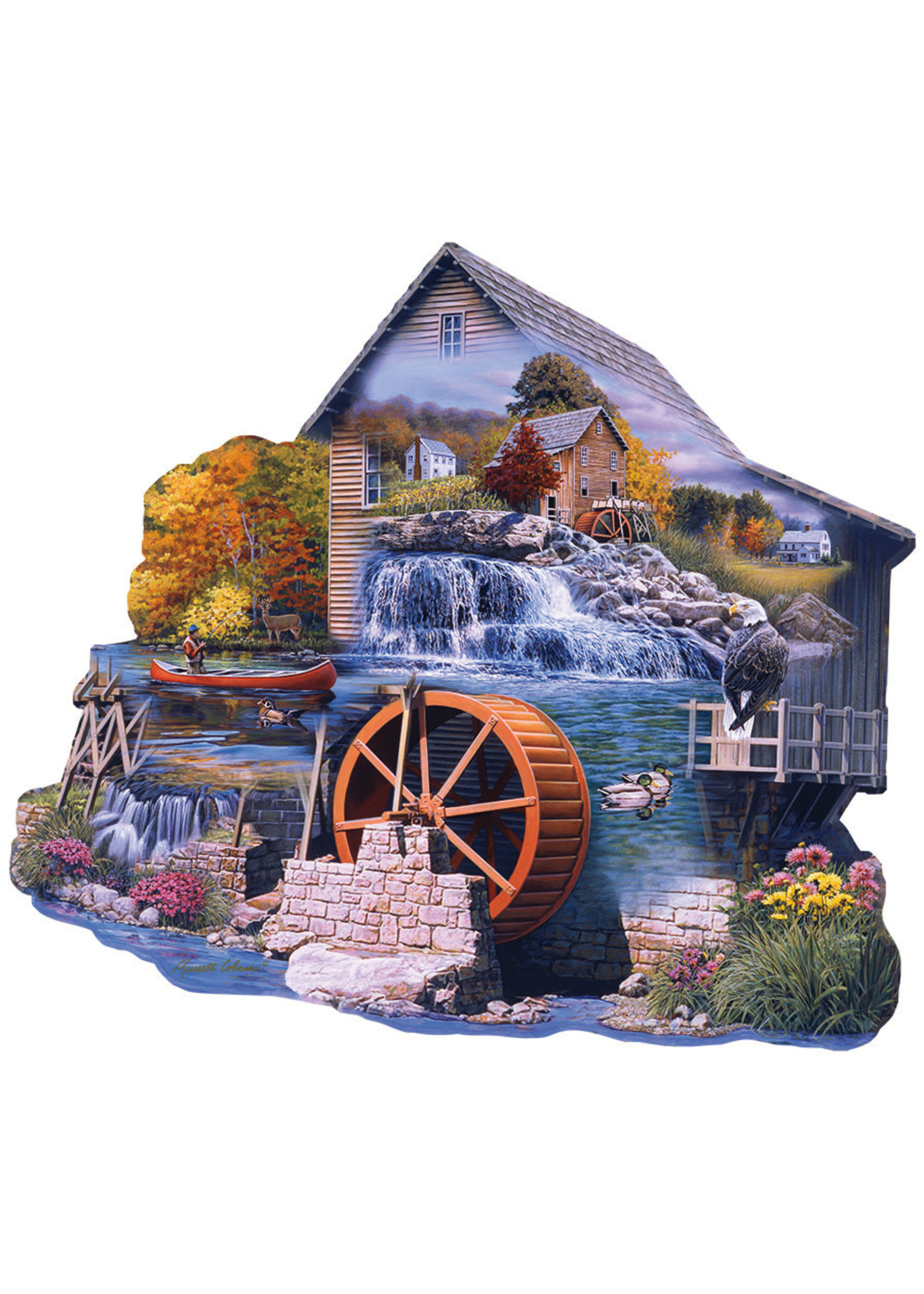 Sunsout The Old Mill Stream Special Shaped Puzzle 1000 Pieces