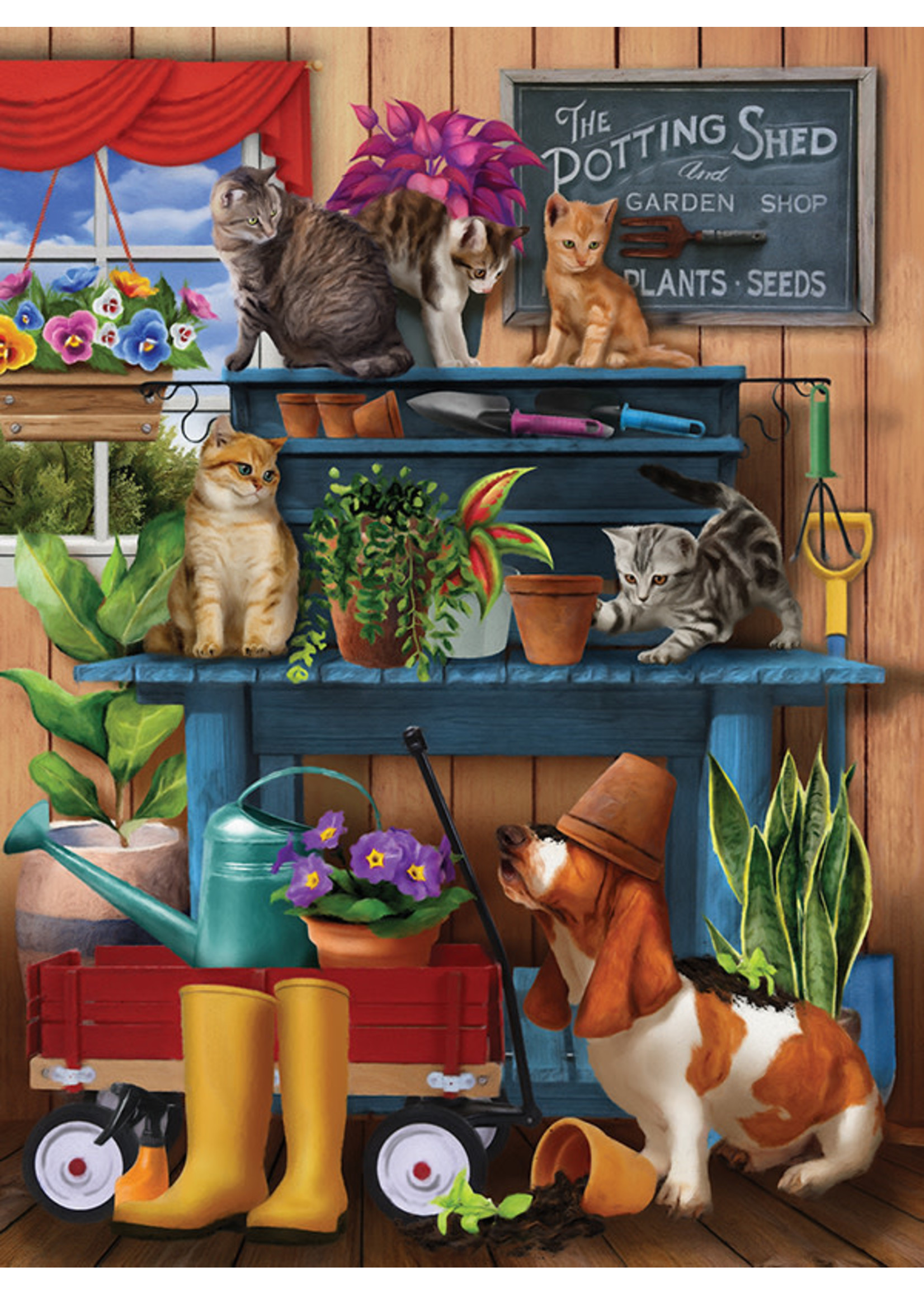 Sunsout Trouble in the Potting Shed Puzzle 1000 Pieces