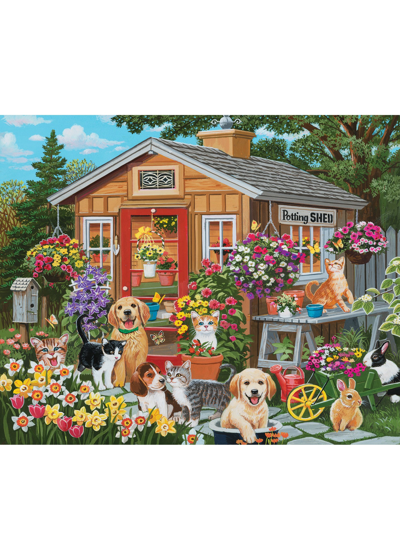 Sunsout Visiting the Potting Shed Puzzle 1000 Pieces