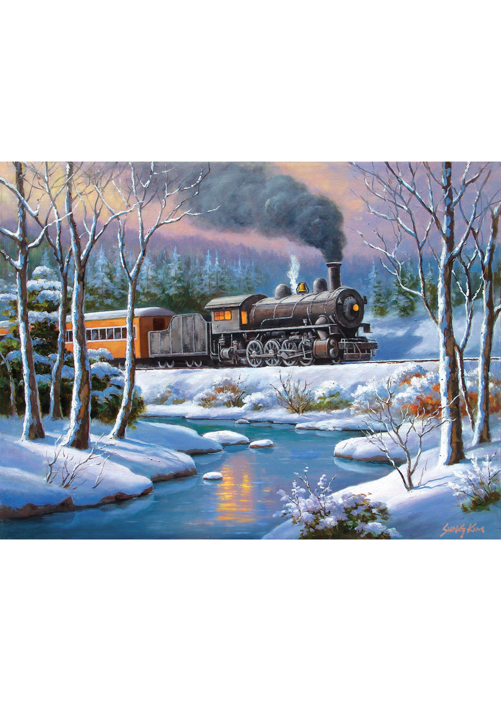 Sunsout Winter Forest Express Puzzle 500 Pieces