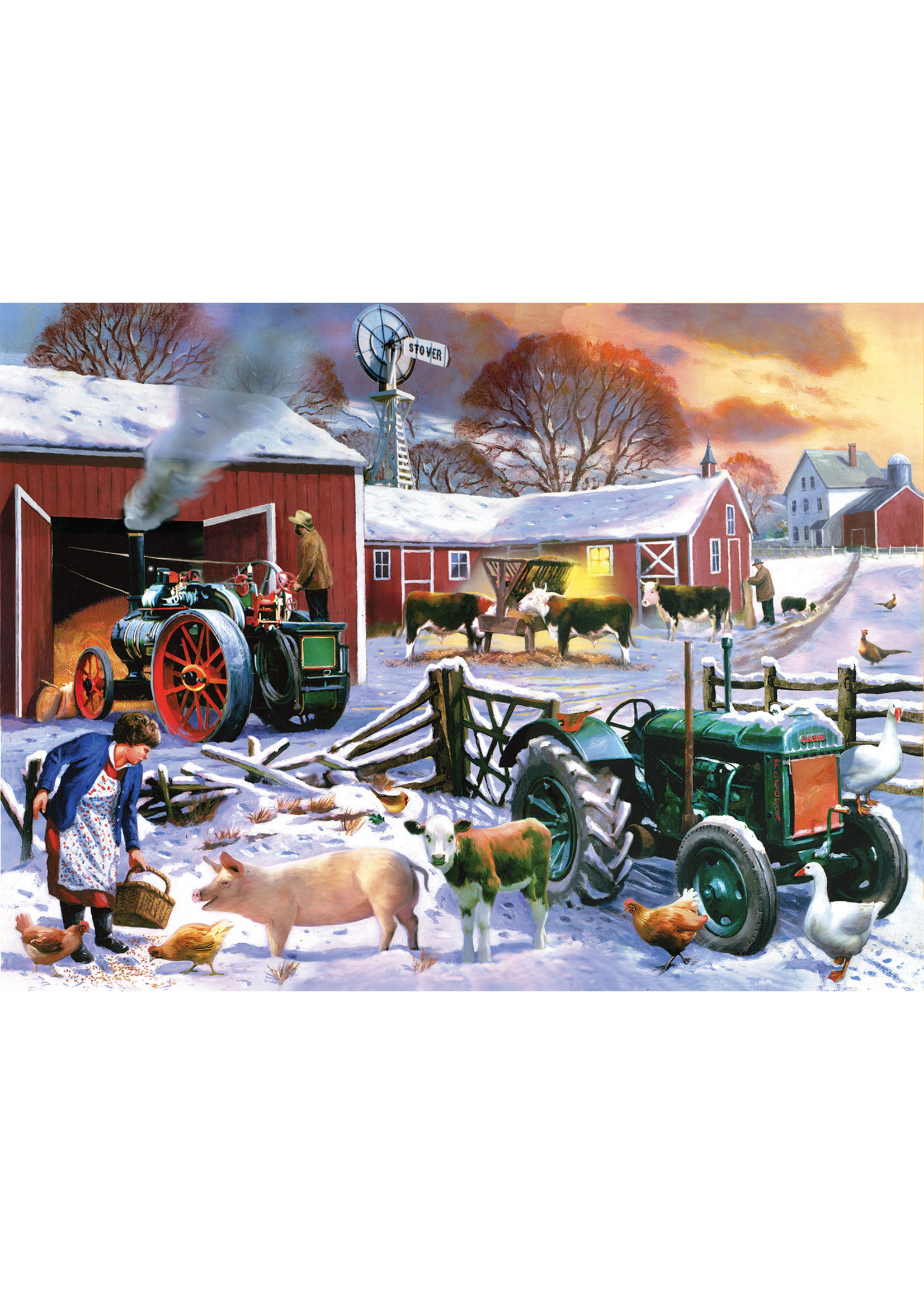 Sunsout Wintertime Farm Puzzle 1000 Pieces
