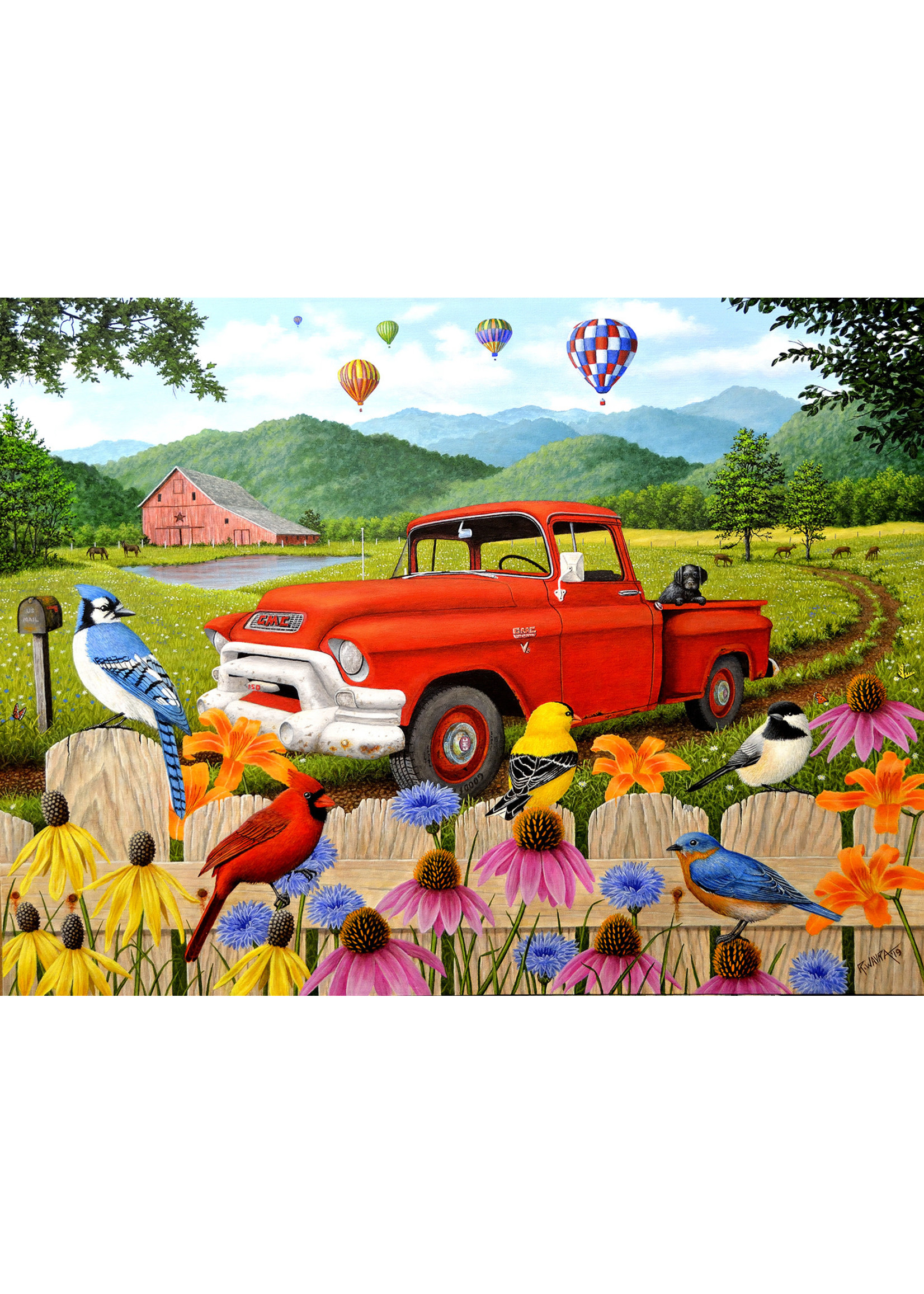 Sunsout The Red Truck Puzzle 500 Pieces