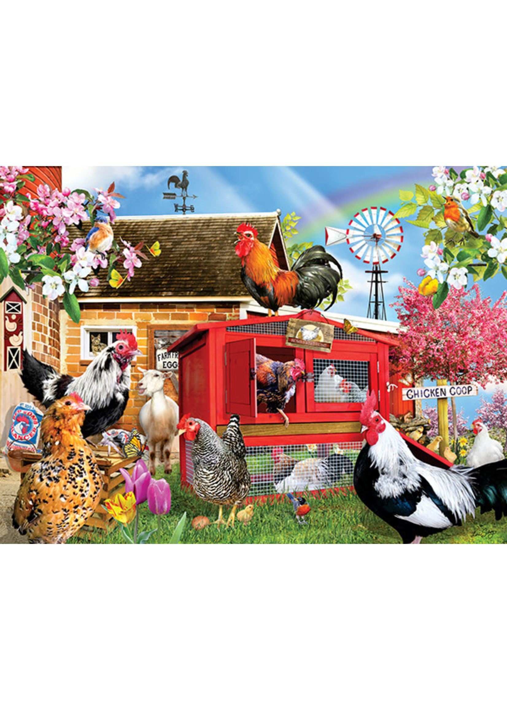 Sunsout Chicken Coop Puzzle 1000 Pieces