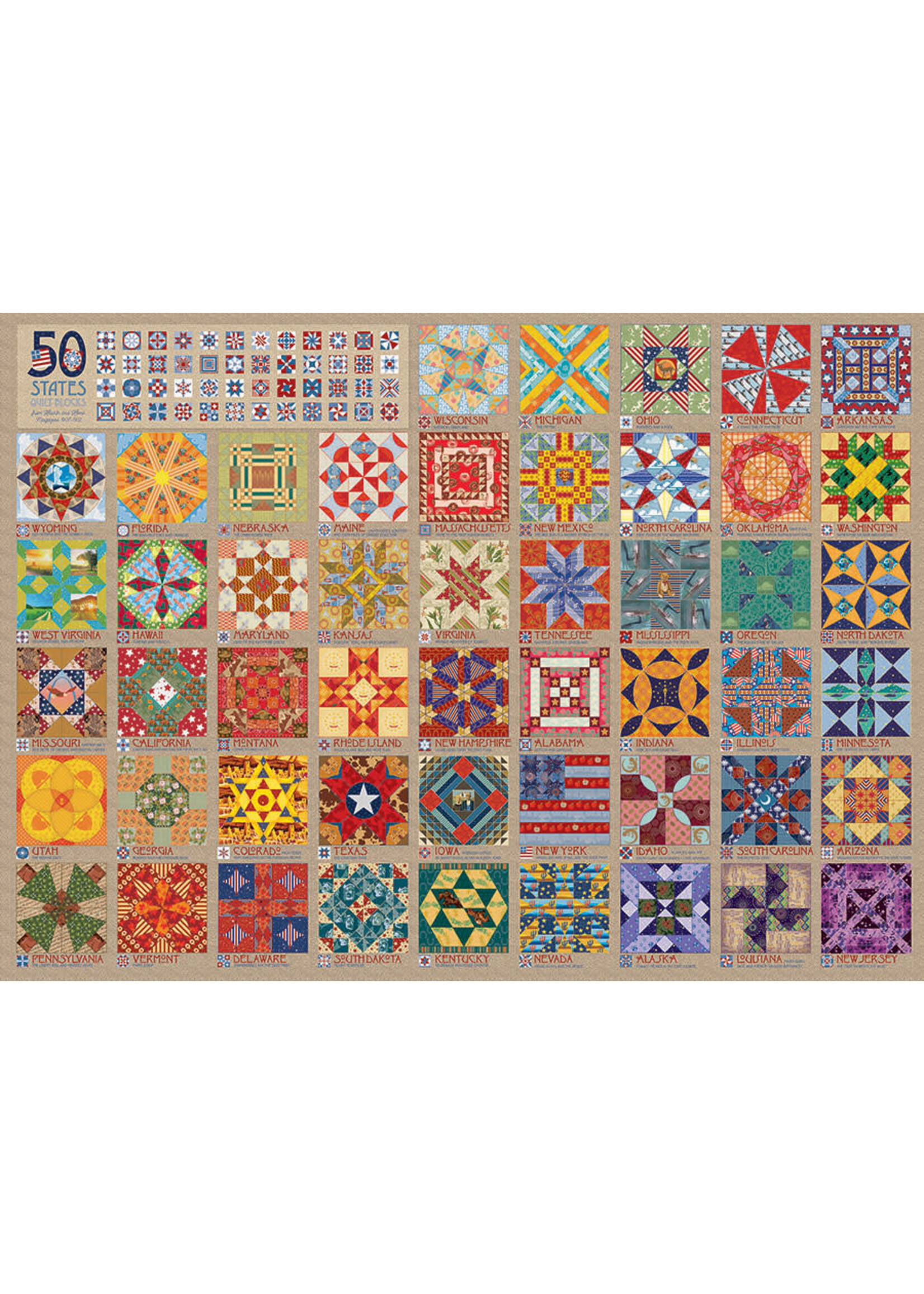 Cobble Hill 50 States Quilt Blocks Puzzle 1000 Pieces