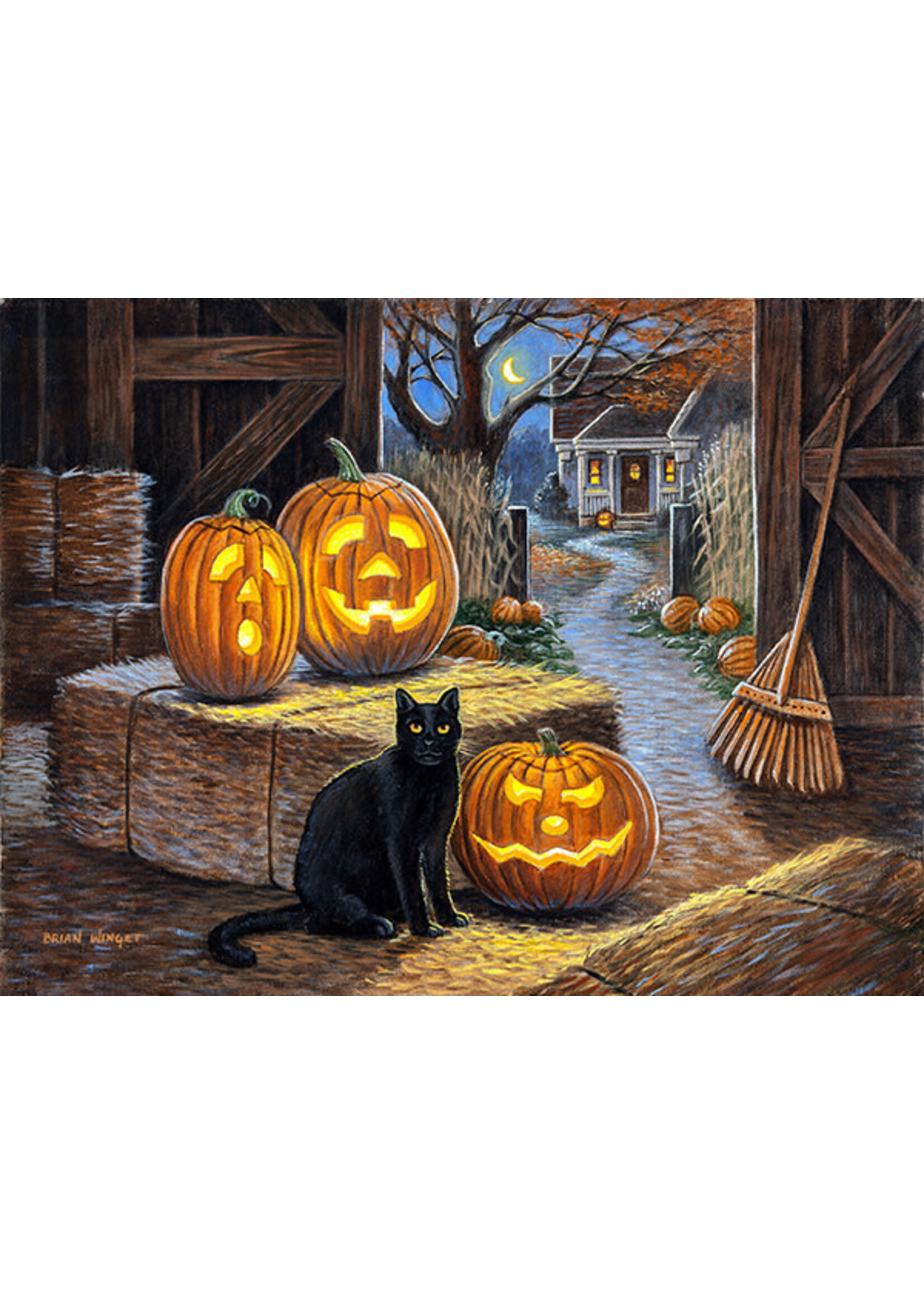 Sunsout Cat O Lantern 500pc