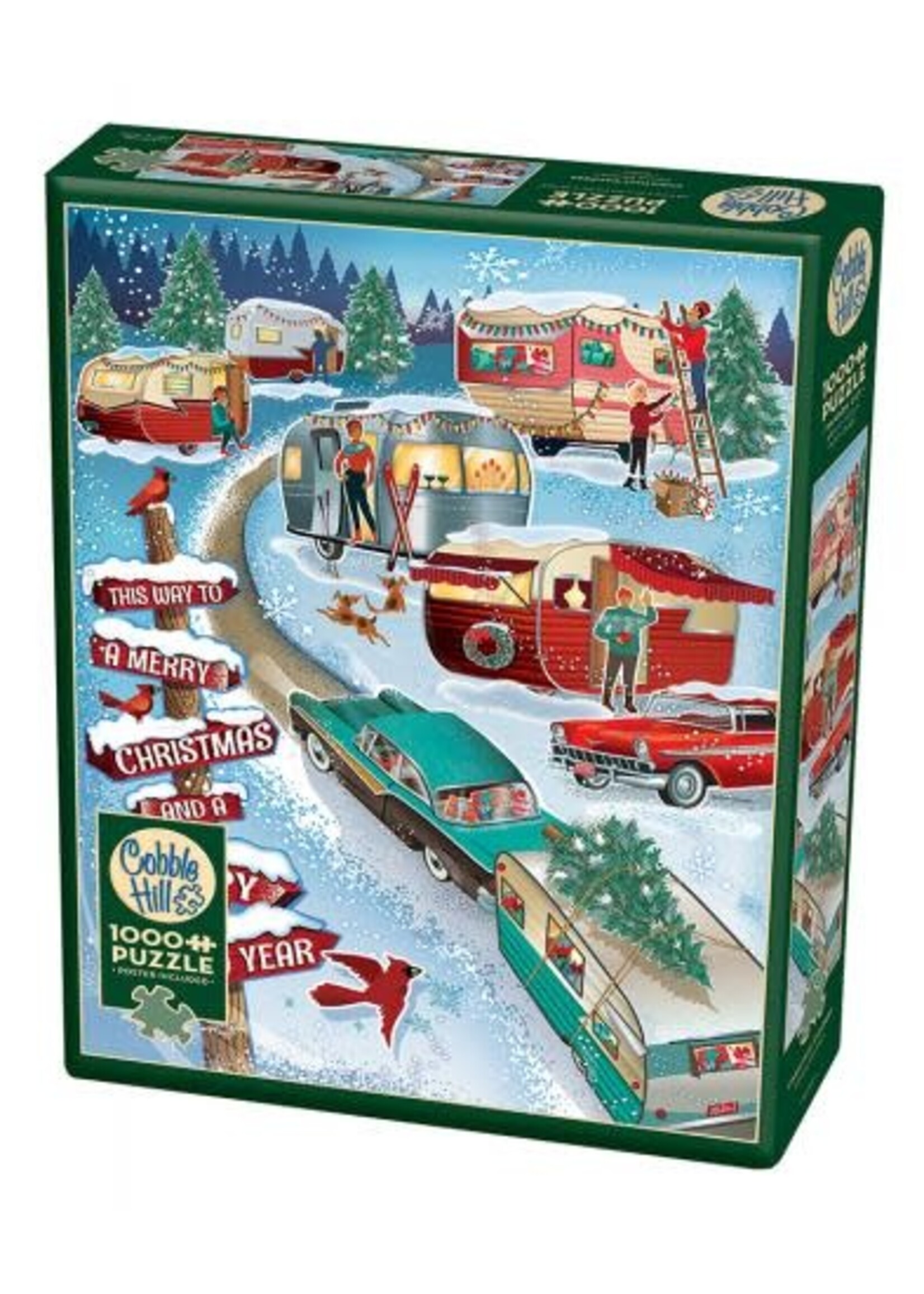 Cobble Hill Christmas Campers Puzzle 1000 Pieces