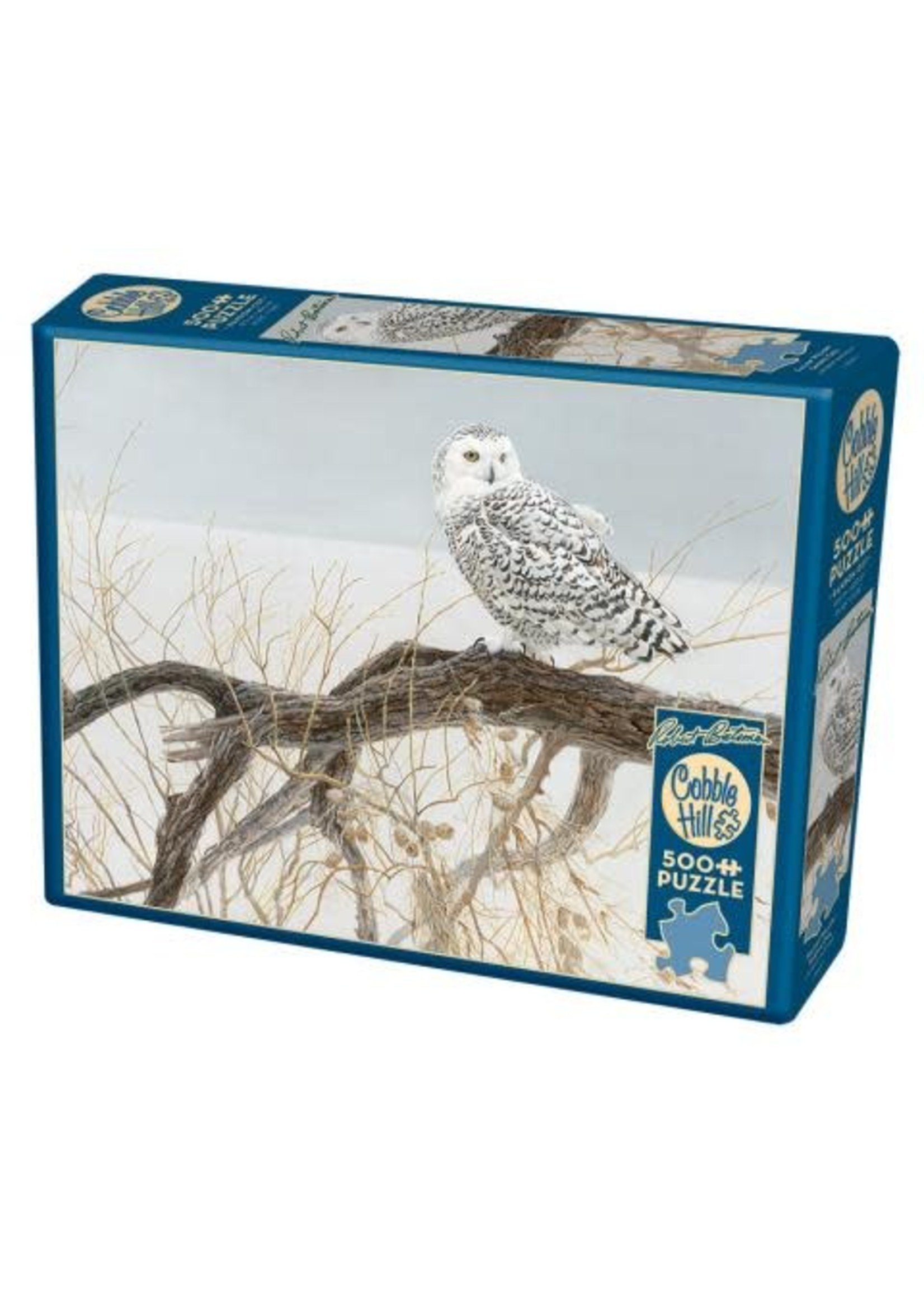 Cobble Hill Fallen Willow Snowy Owl 500 Pieces