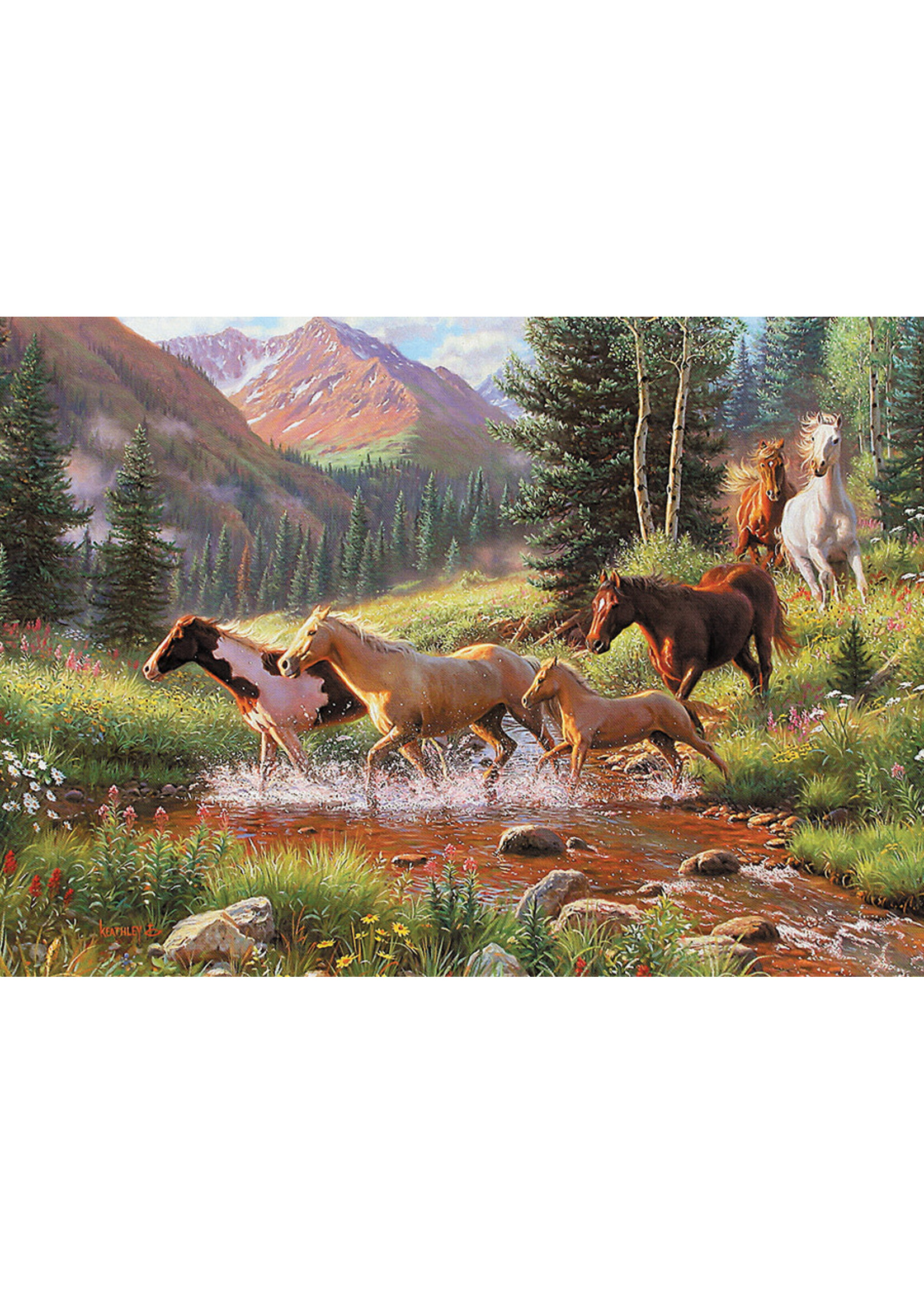 Cobble Hill Horse Stream tray Puzzle 35 Pieces