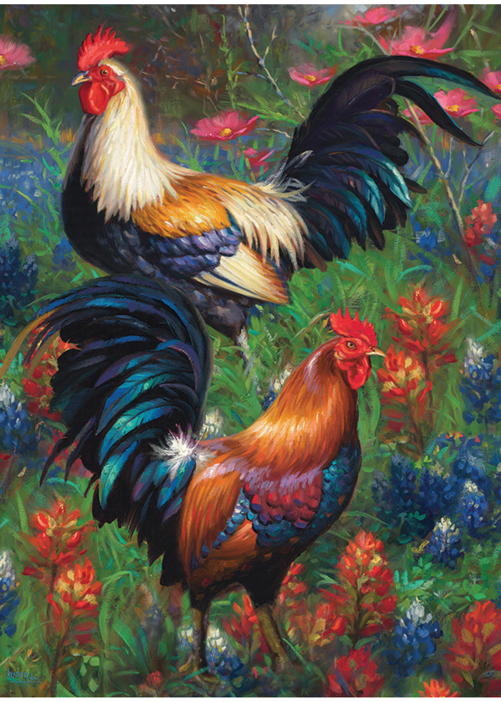 Cobble Hill Roosters Puzzle 1000 Pieces