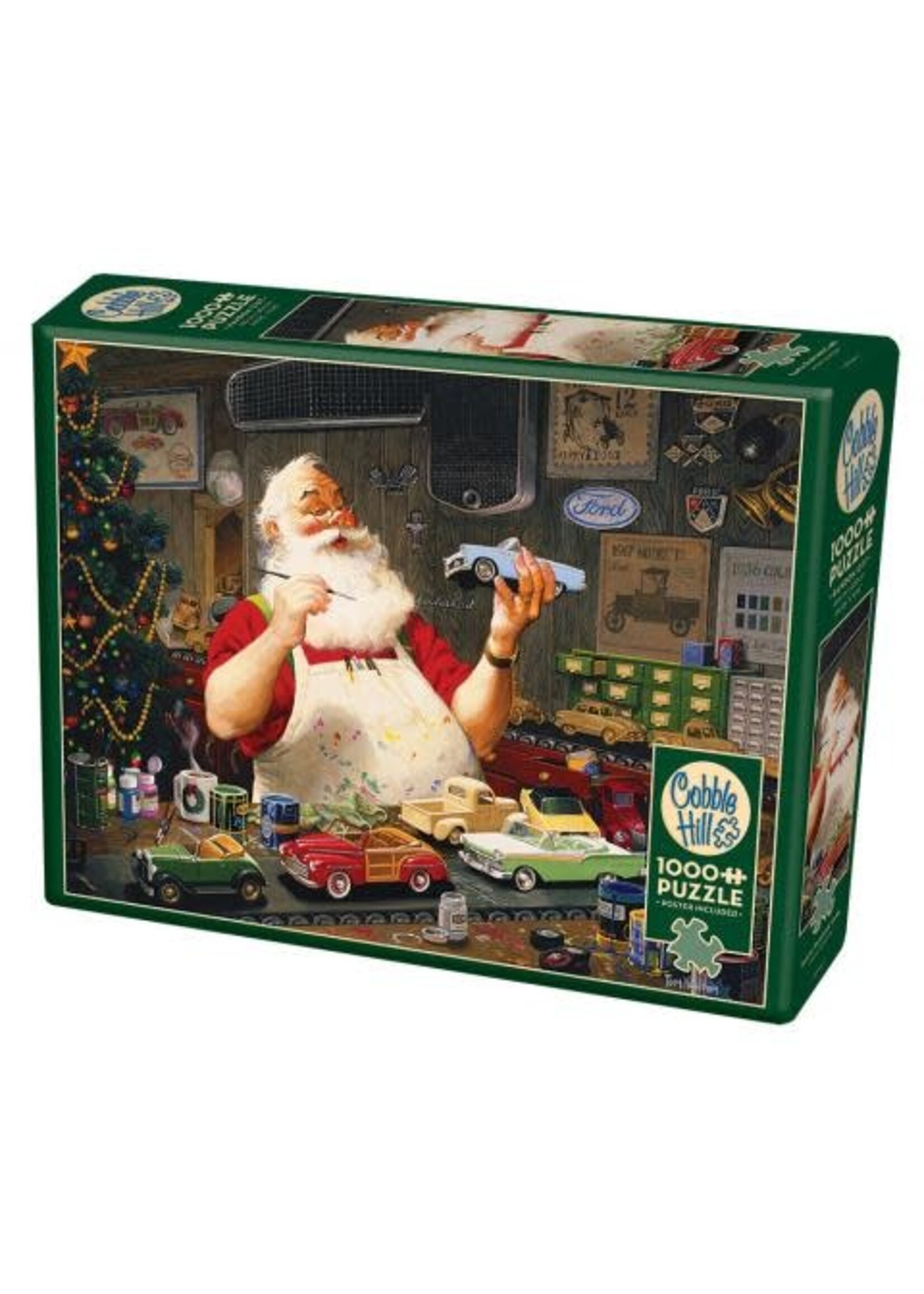Cobble Hill Santa Painting Cars Puzzle 1000 Pieces