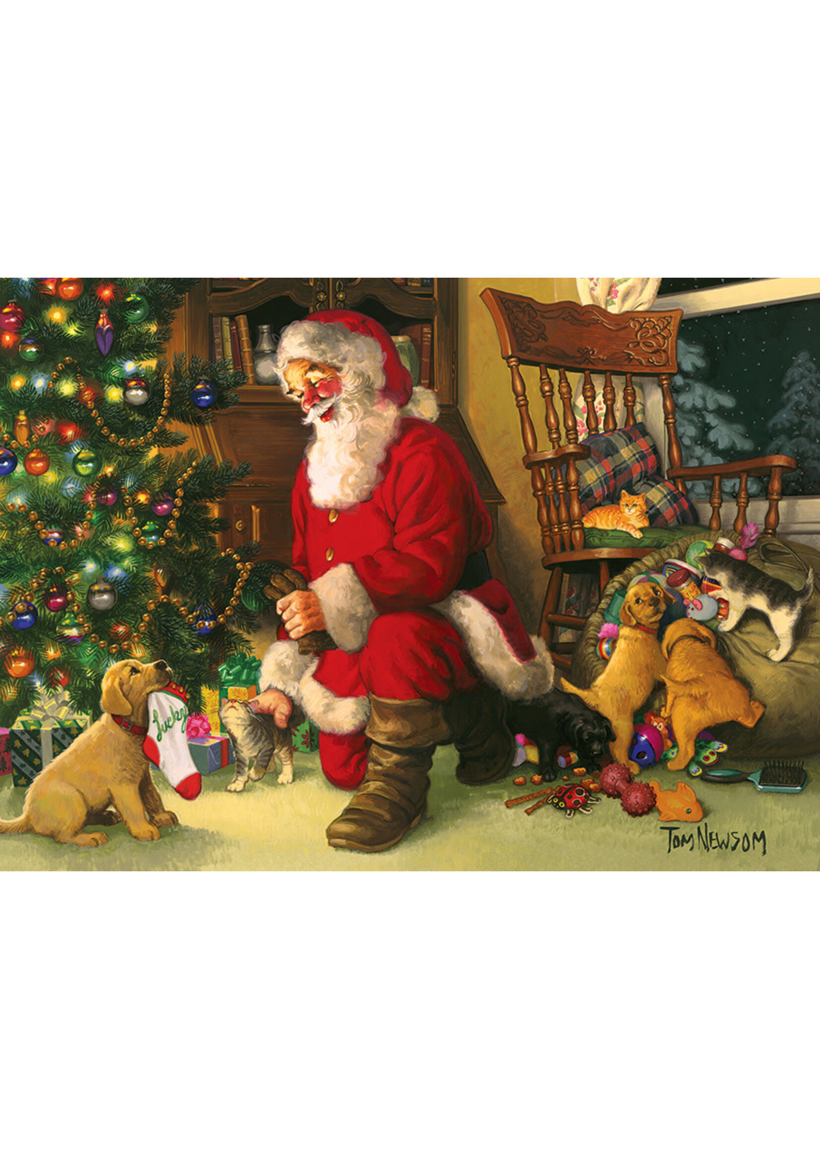 Cobble Hill Santa's Lucky Stocking Family Puzzle 350 Pieces