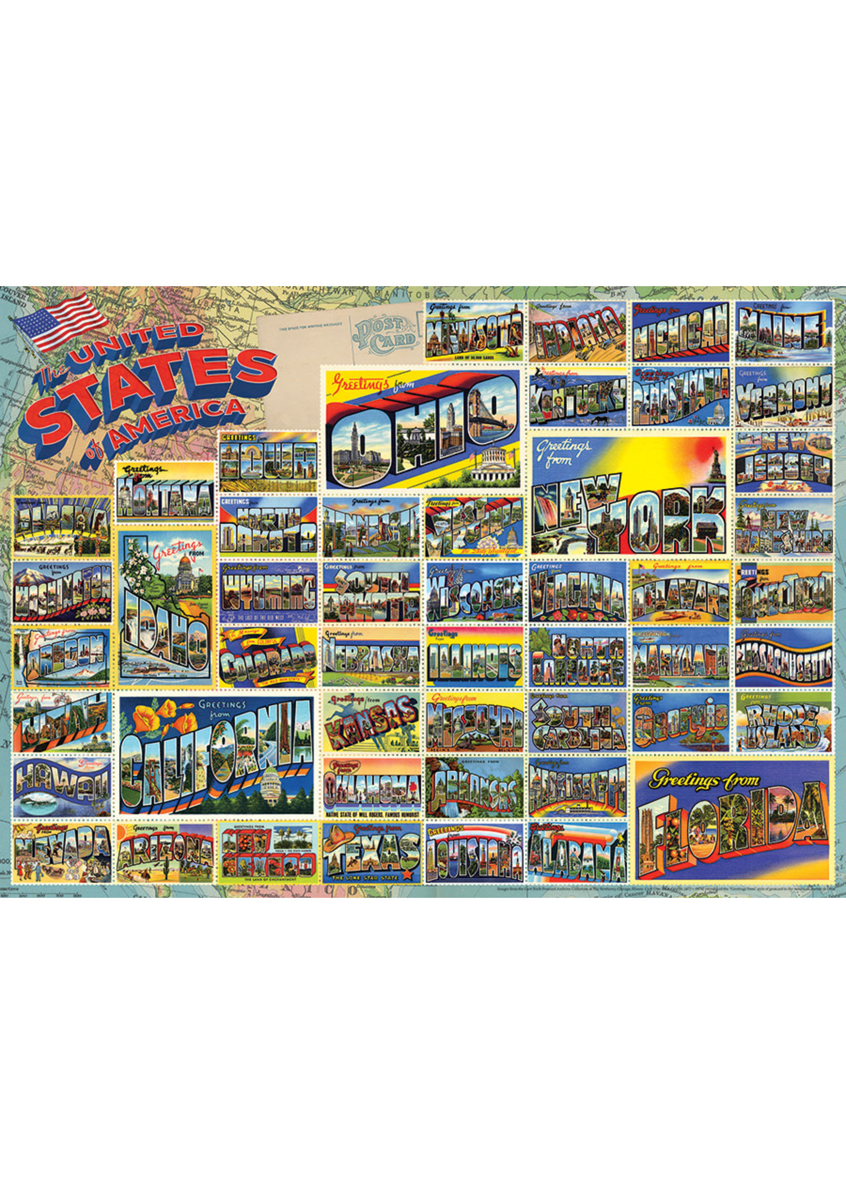 Cobble Hill Vintage American Postcards Puzzle 1000 Pieces