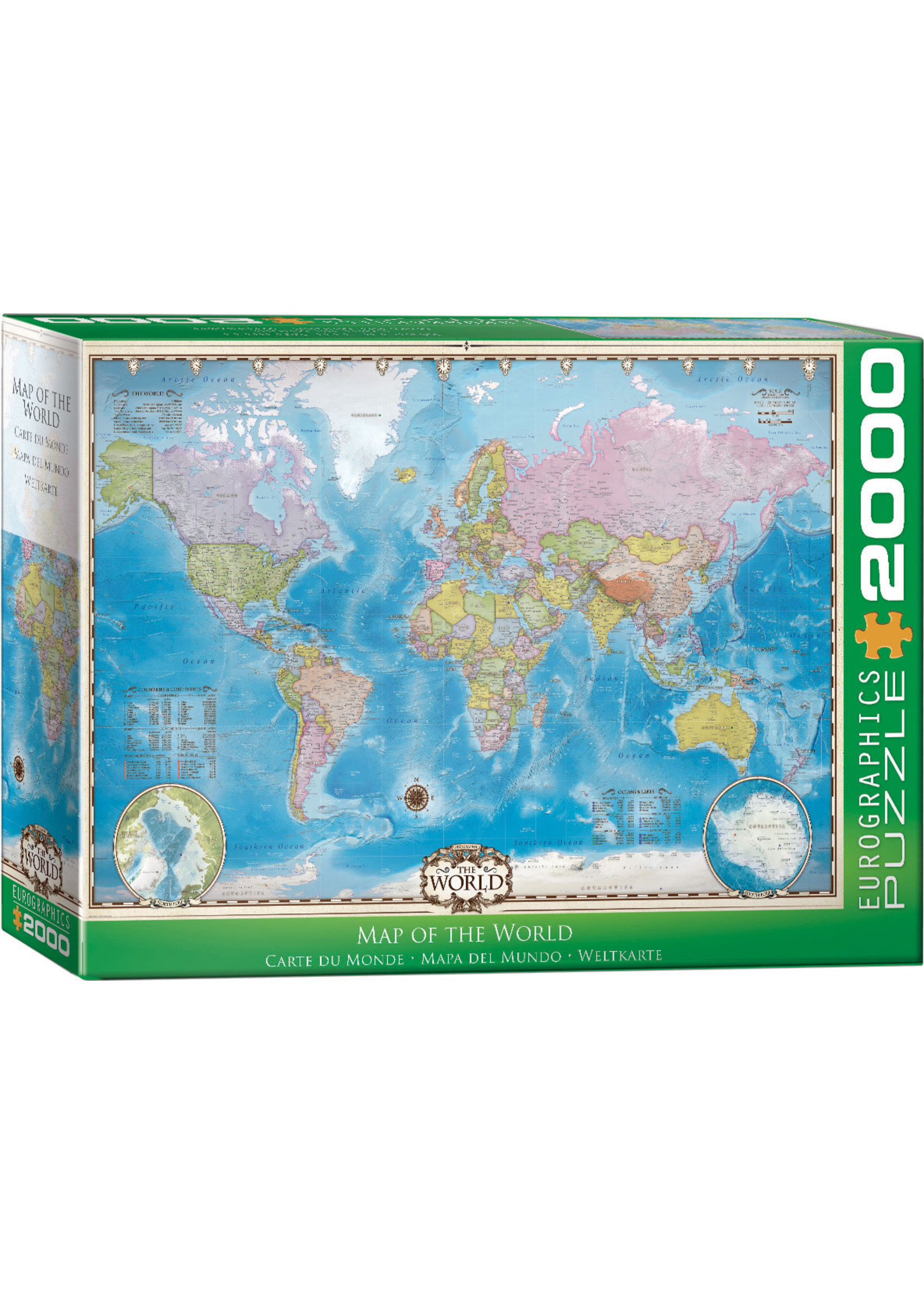 EuroGraphics Map of the World  Puzzle 2000pc