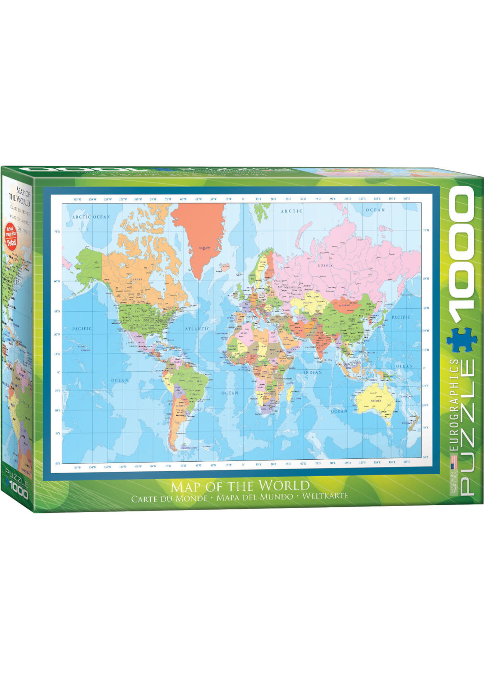 Eurographics Map of the World 1000pc