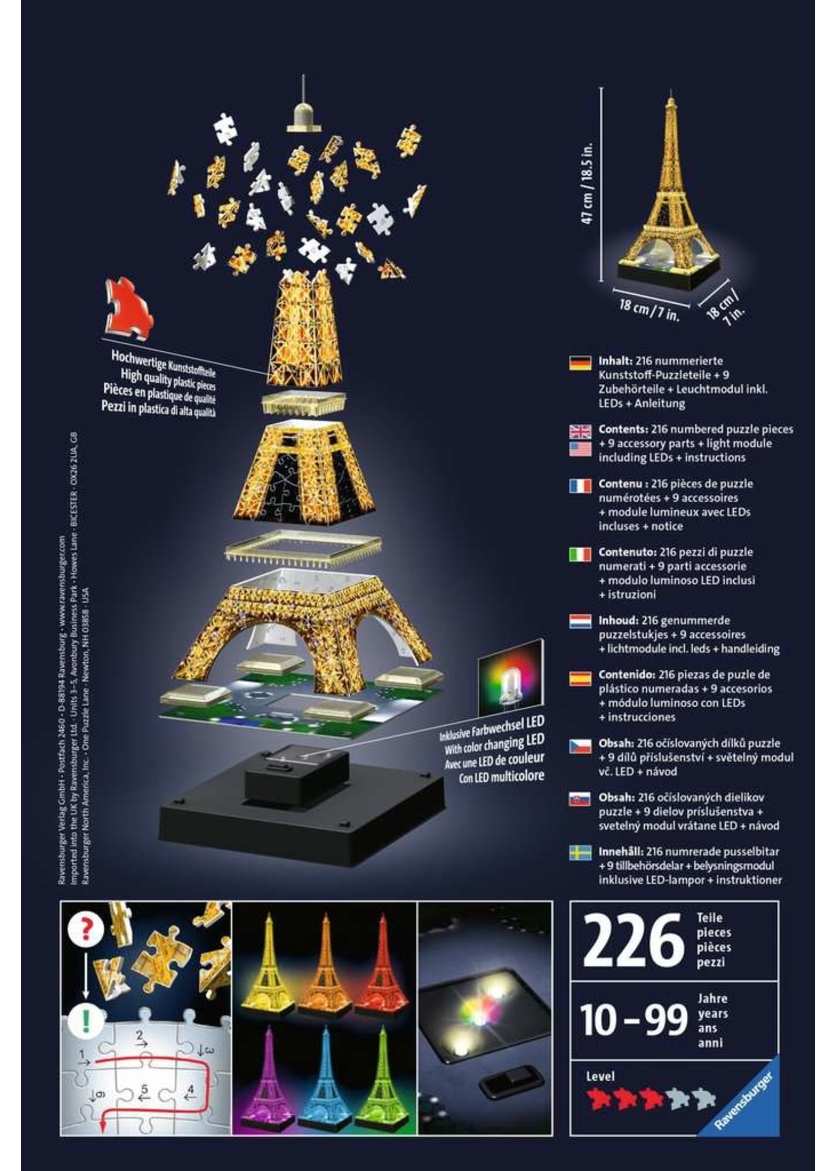 Ravensburger Eiffel Tower Night Edition 3D