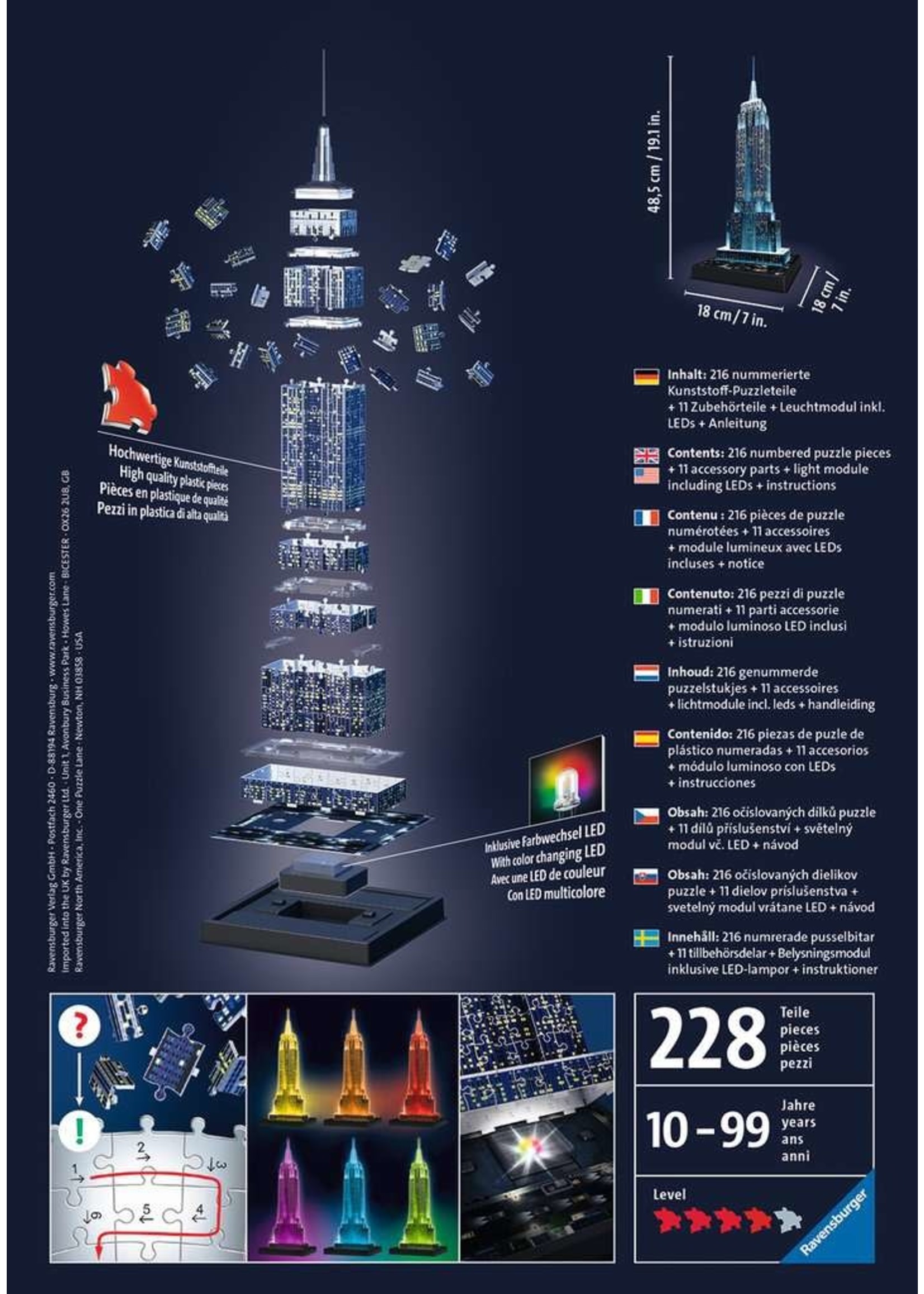 Ravensburger Empire State Building Night 3D