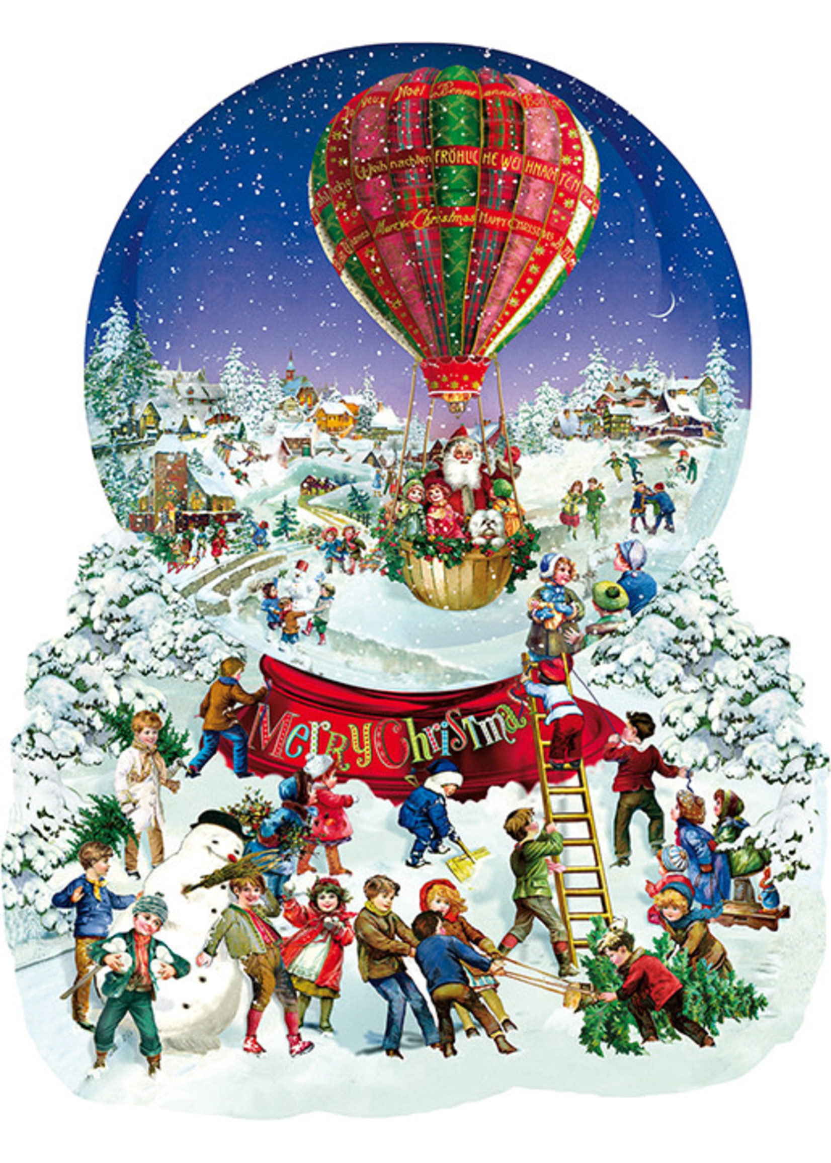 Old Fashioned Snow Globe Special Shape Puzzle 1000 pieces
