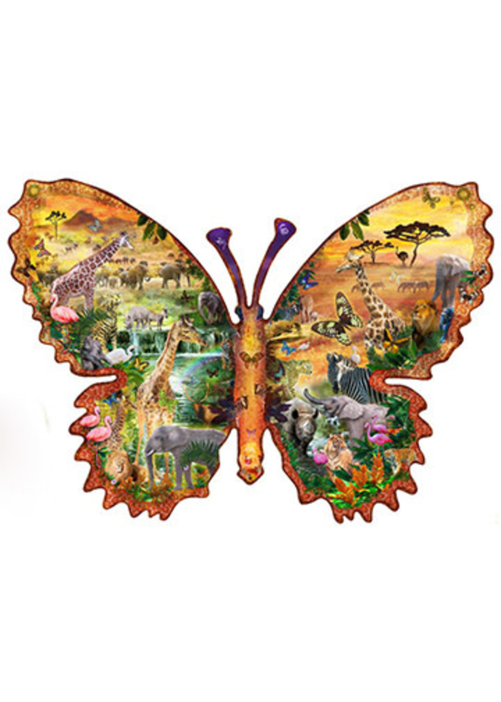 African Butterfly Puzzle Special Shape