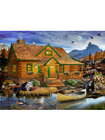 Sunsout Blue Mountain Cabin Puzzle 500 Pieces