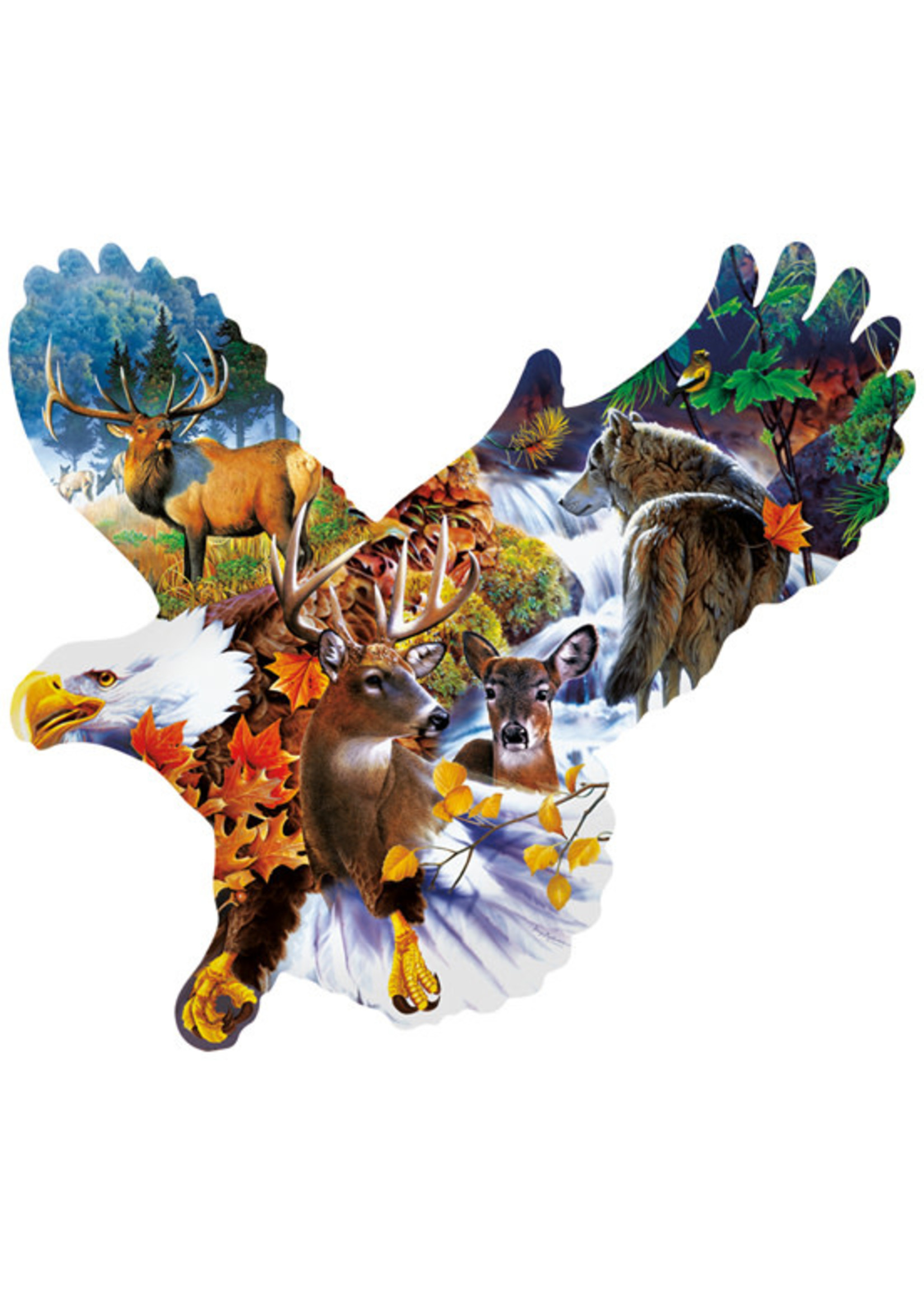 Sunsout Forest Eagle Special Shaped Puzzle 1000 Pieces