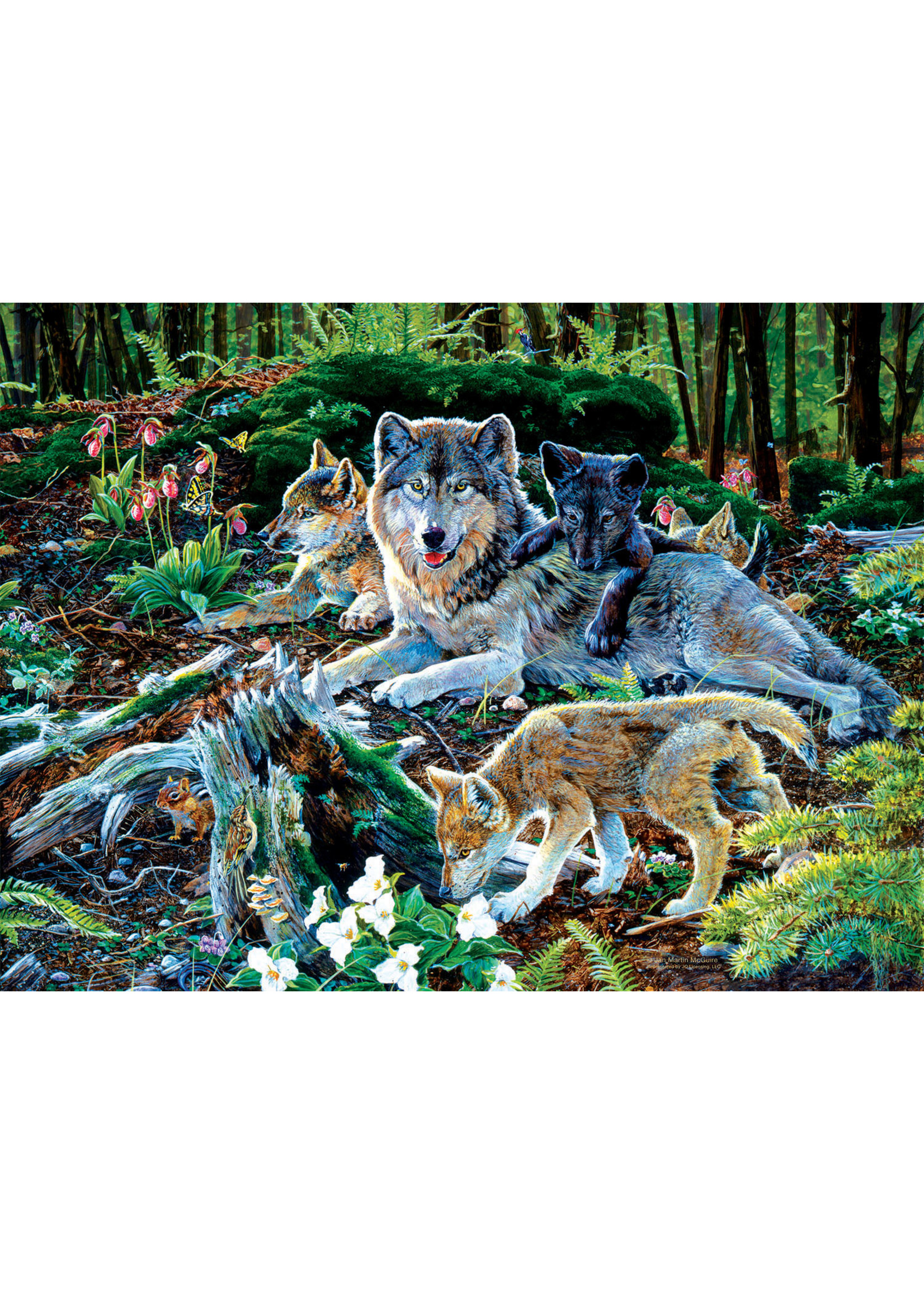 Sunsout Forest Wolf Family Puzzle 500 Pieces