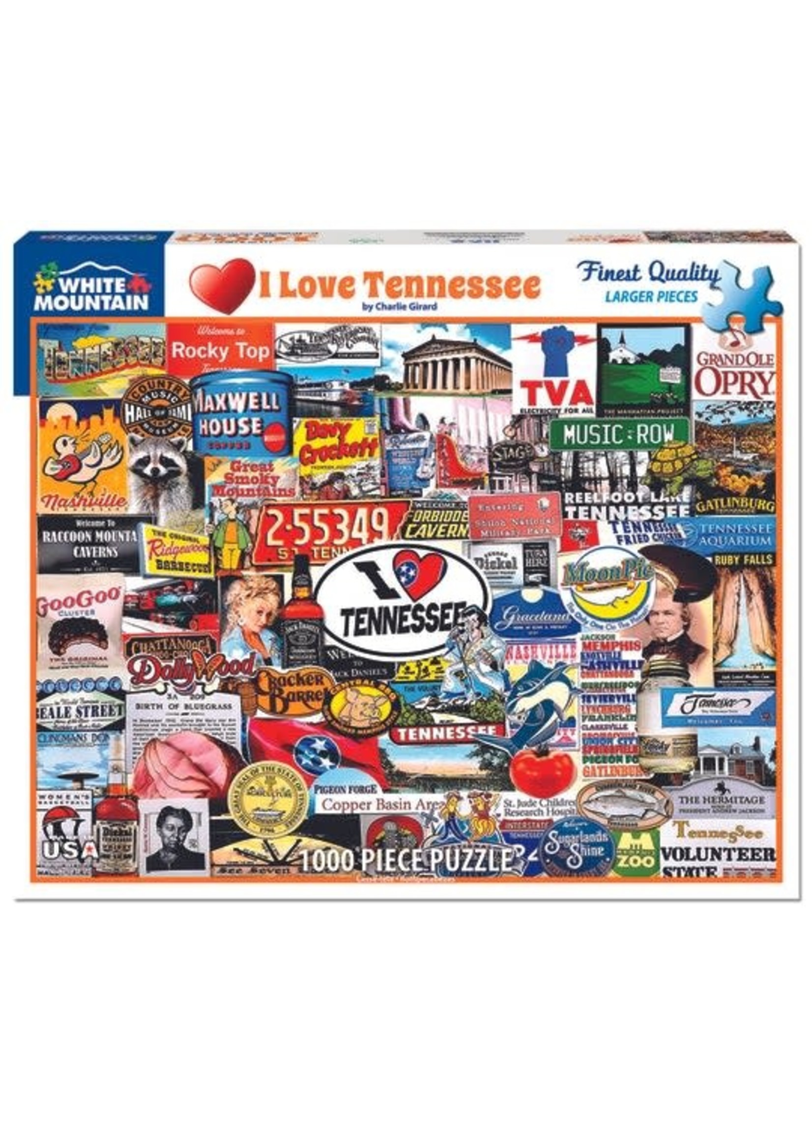 White Mountain I Love Tennessee 1000 piece