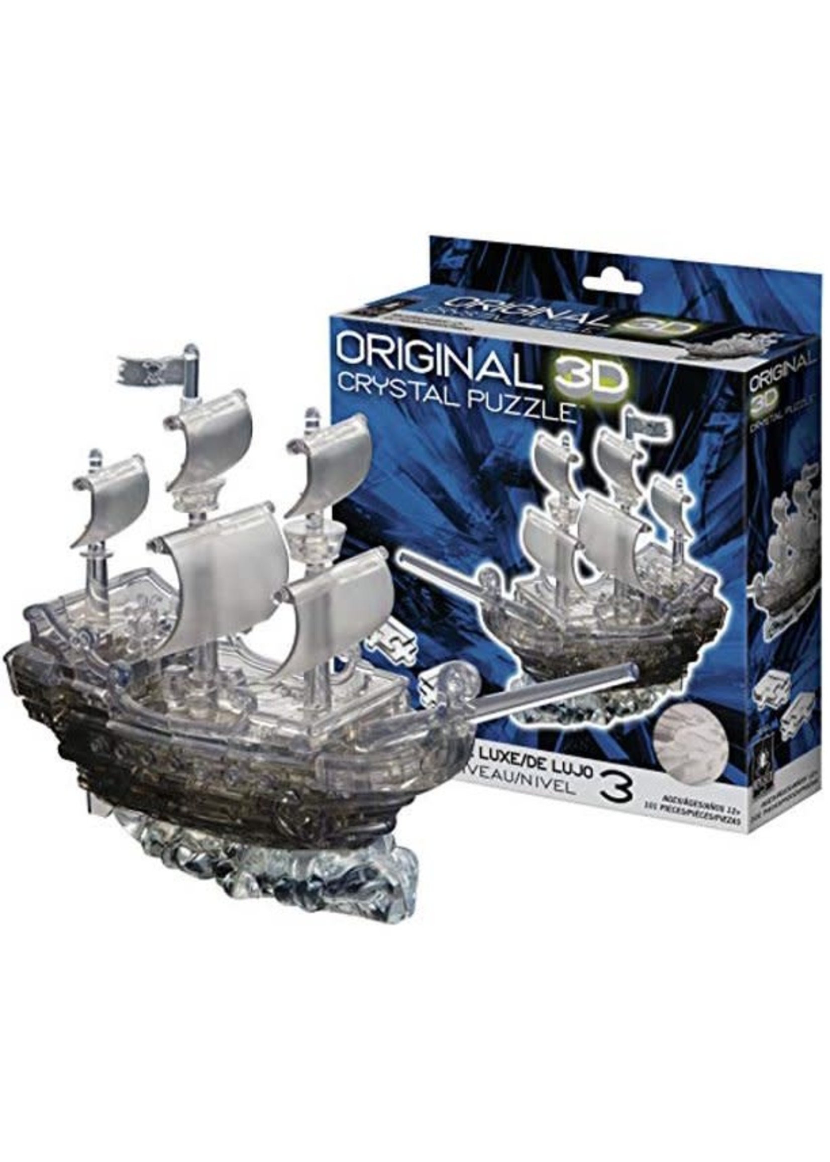 3D Crystal Dx Black Pirate Ship